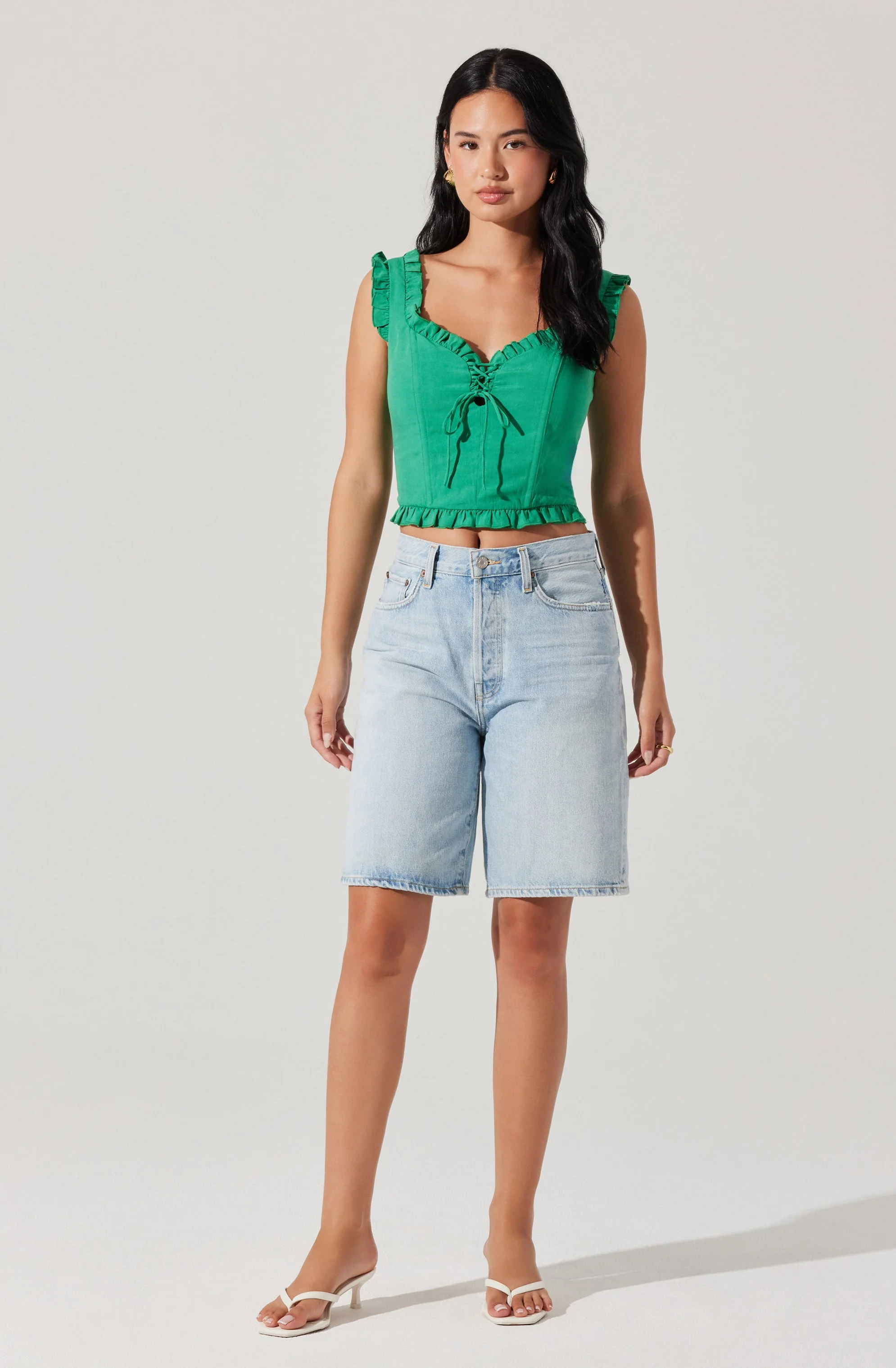Raelyn Ruffle Trim Corset Top - Image 9