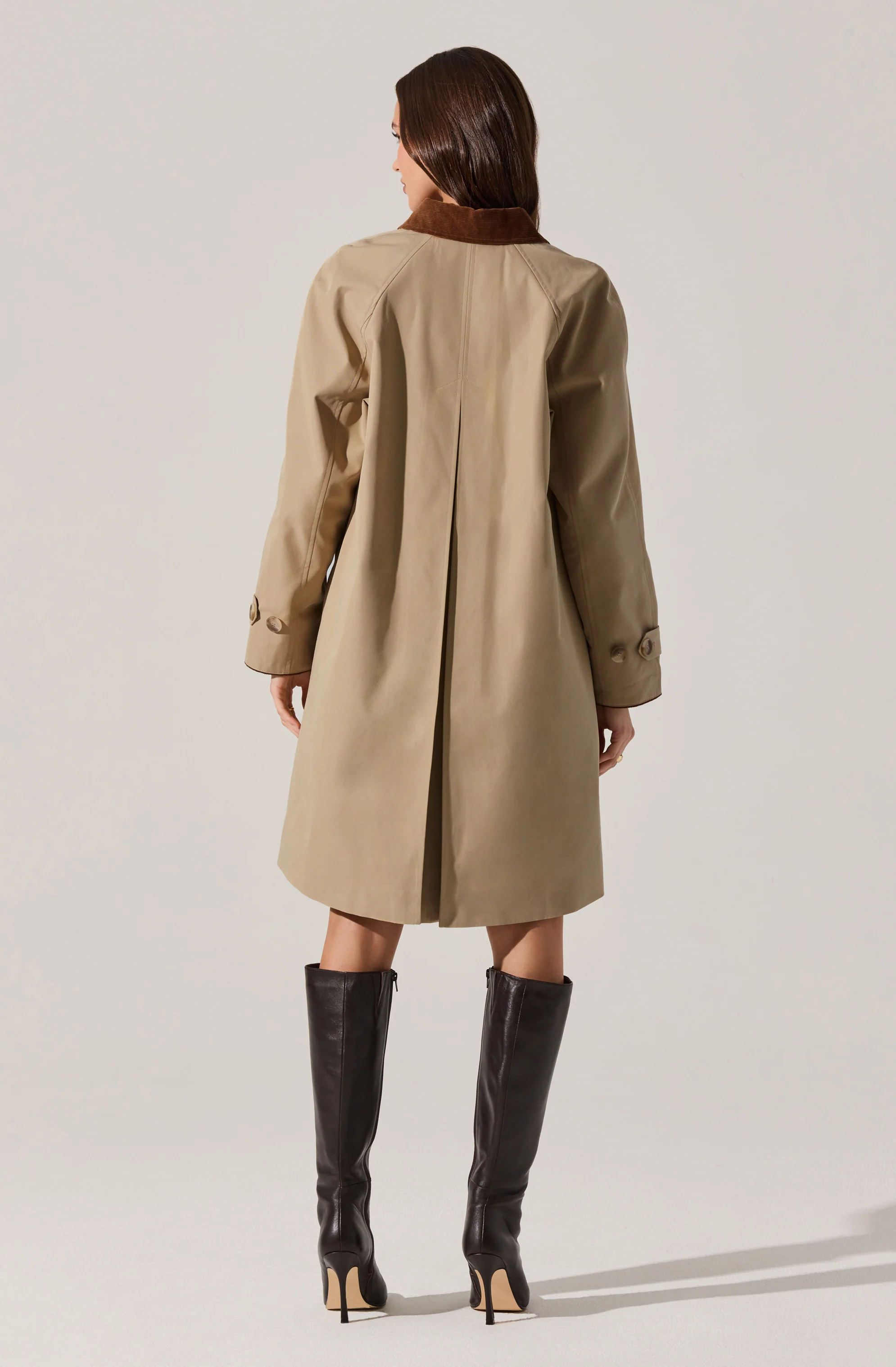 Raiden Contrast Trench Coat - Image 4