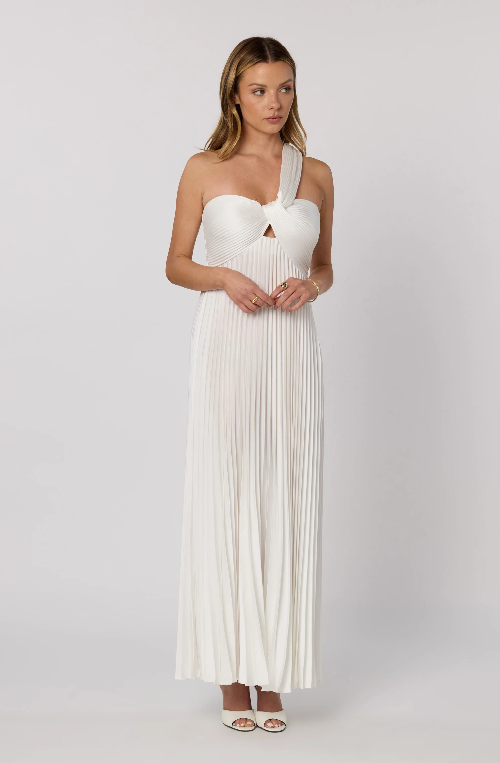Rasya One-Shoulder Pleated Maxi Dress - Image 10