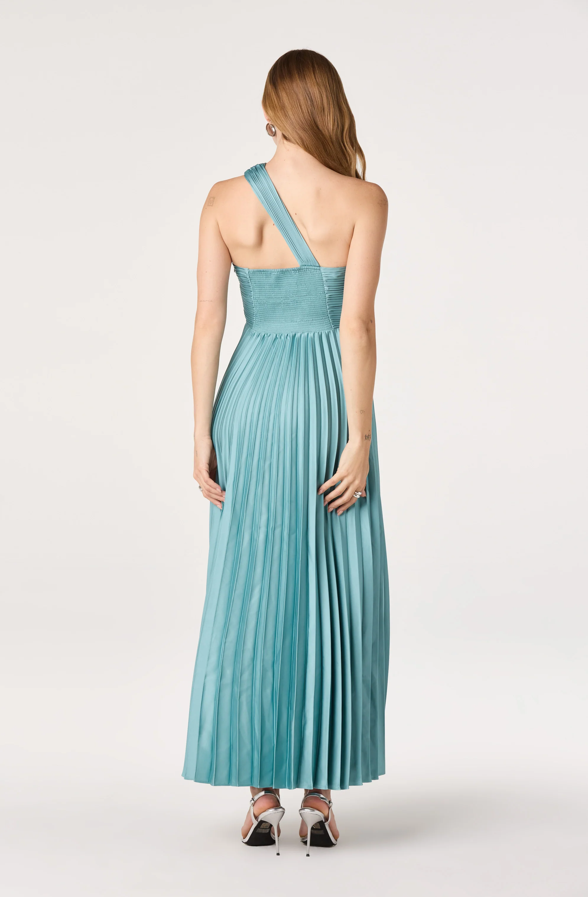 Rasya One-Shoulder Pleated Maxi Dress - Image 15