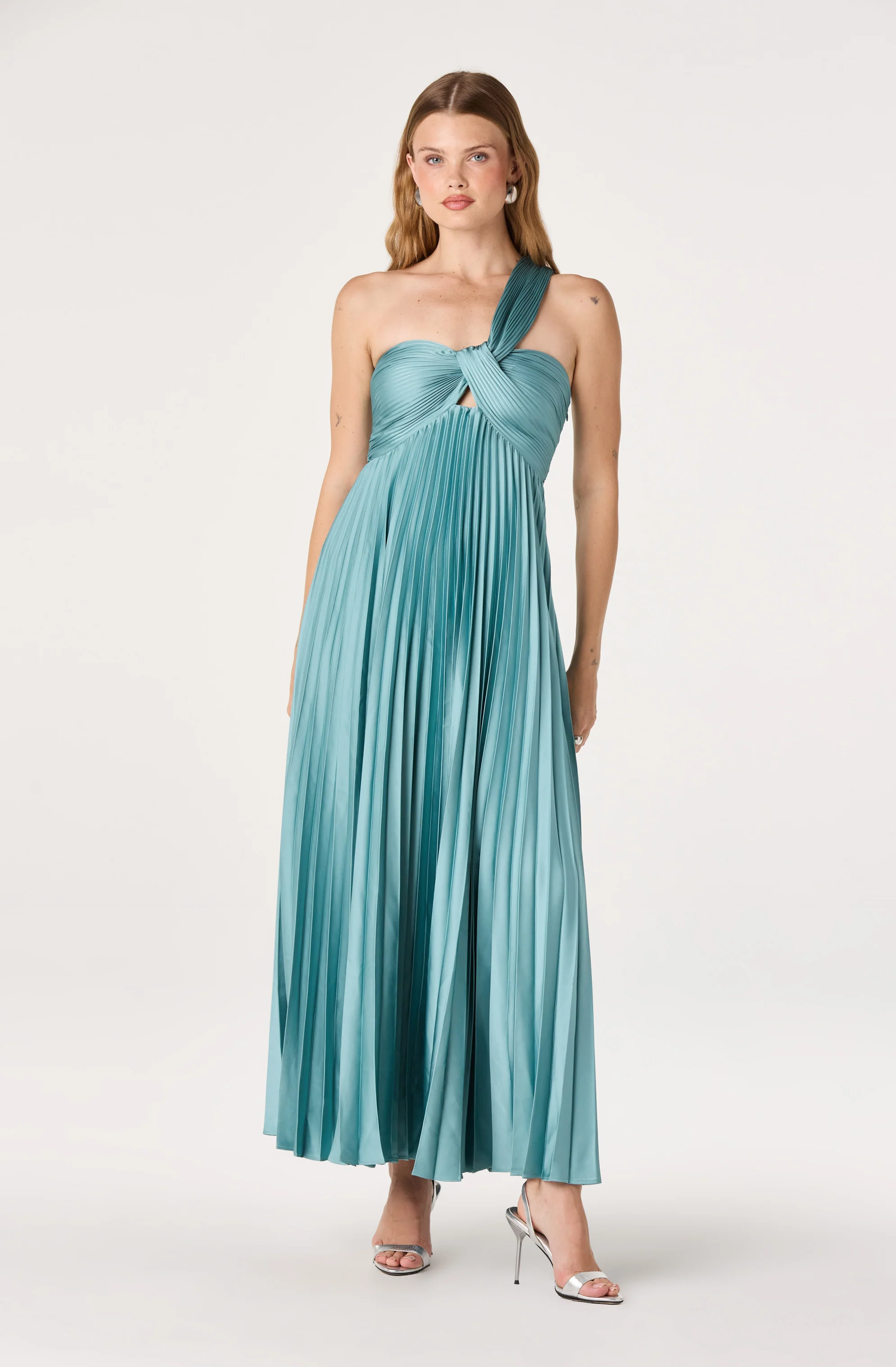Rasya One-Shoulder Pleated Maxi Dress - Image 16