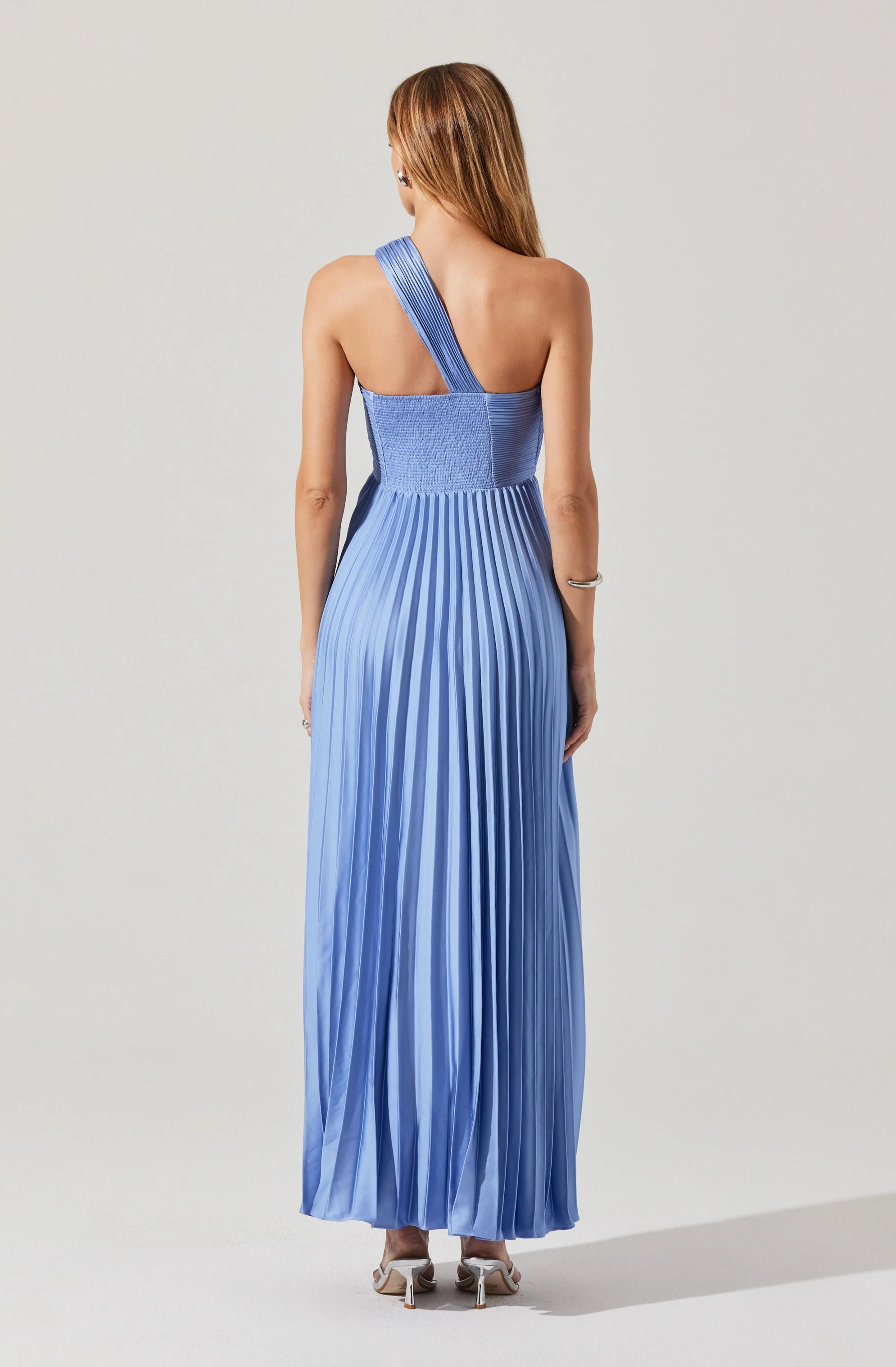 Rasya One-Shoulder Pleated Maxi Dress - Image 21
