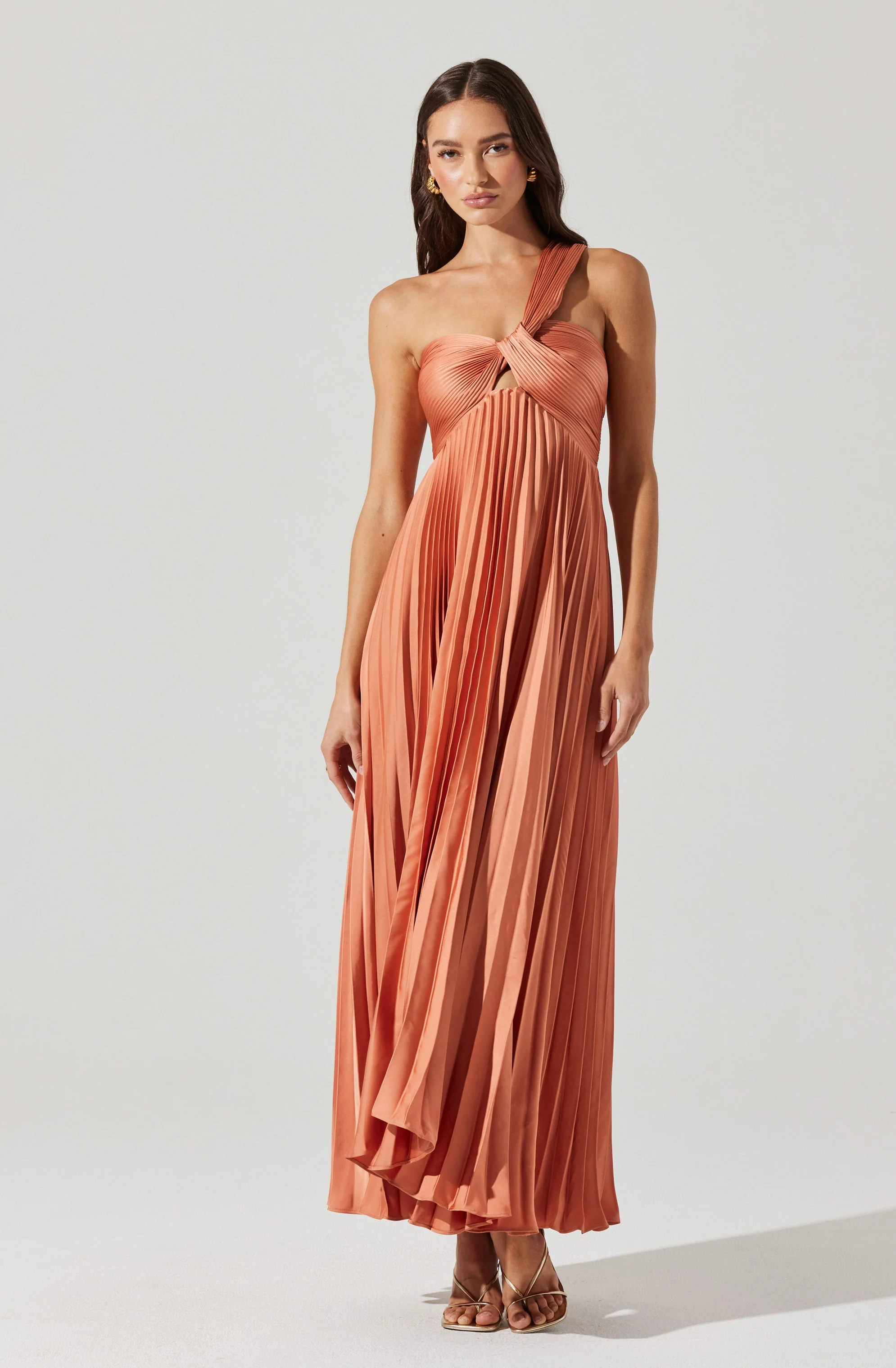 Rasya One-Shoulder Pleated Maxi Dress - Image 6