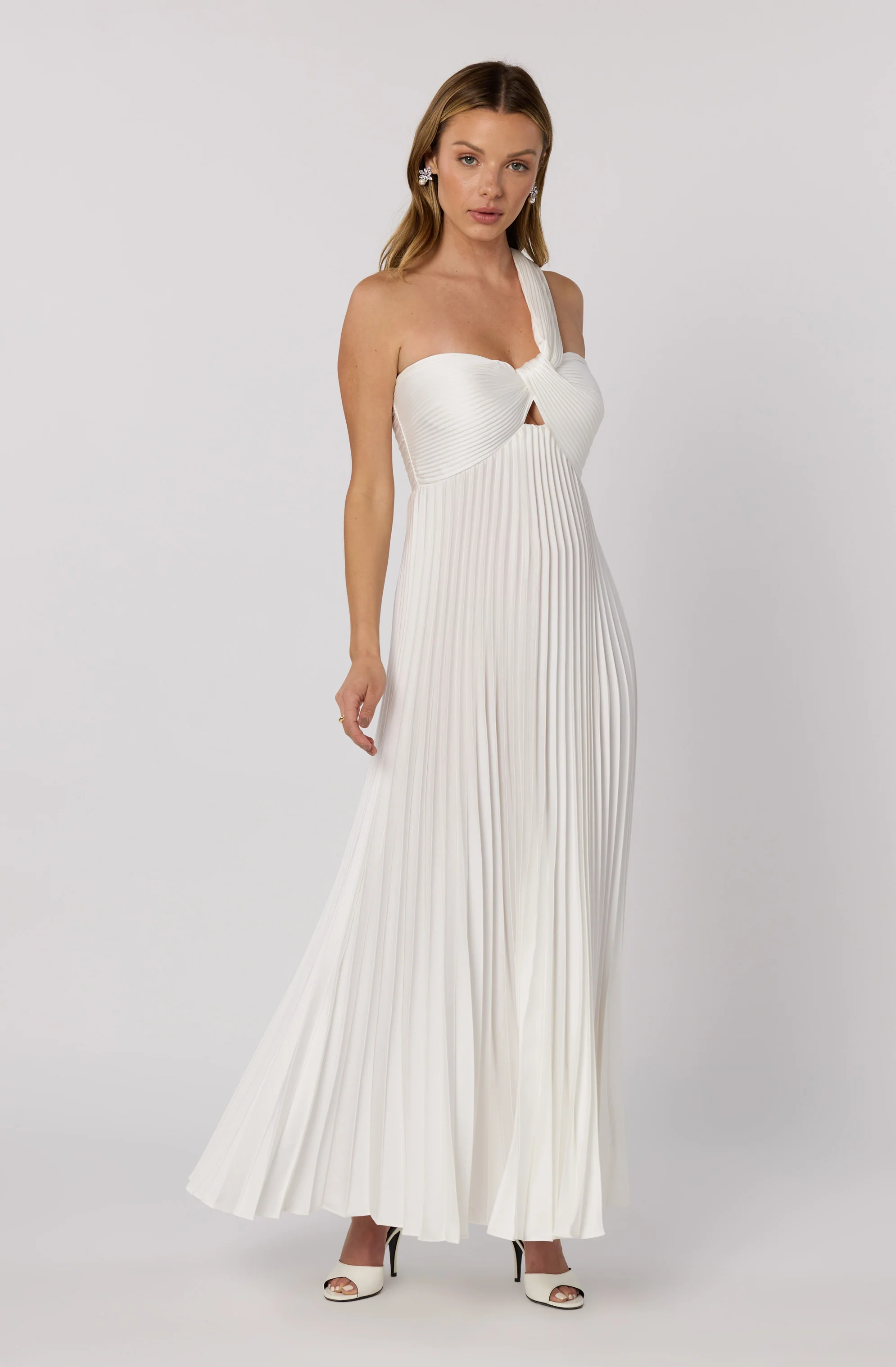 Rasya One-Shoulder Pleated Maxi Dress - Image 7