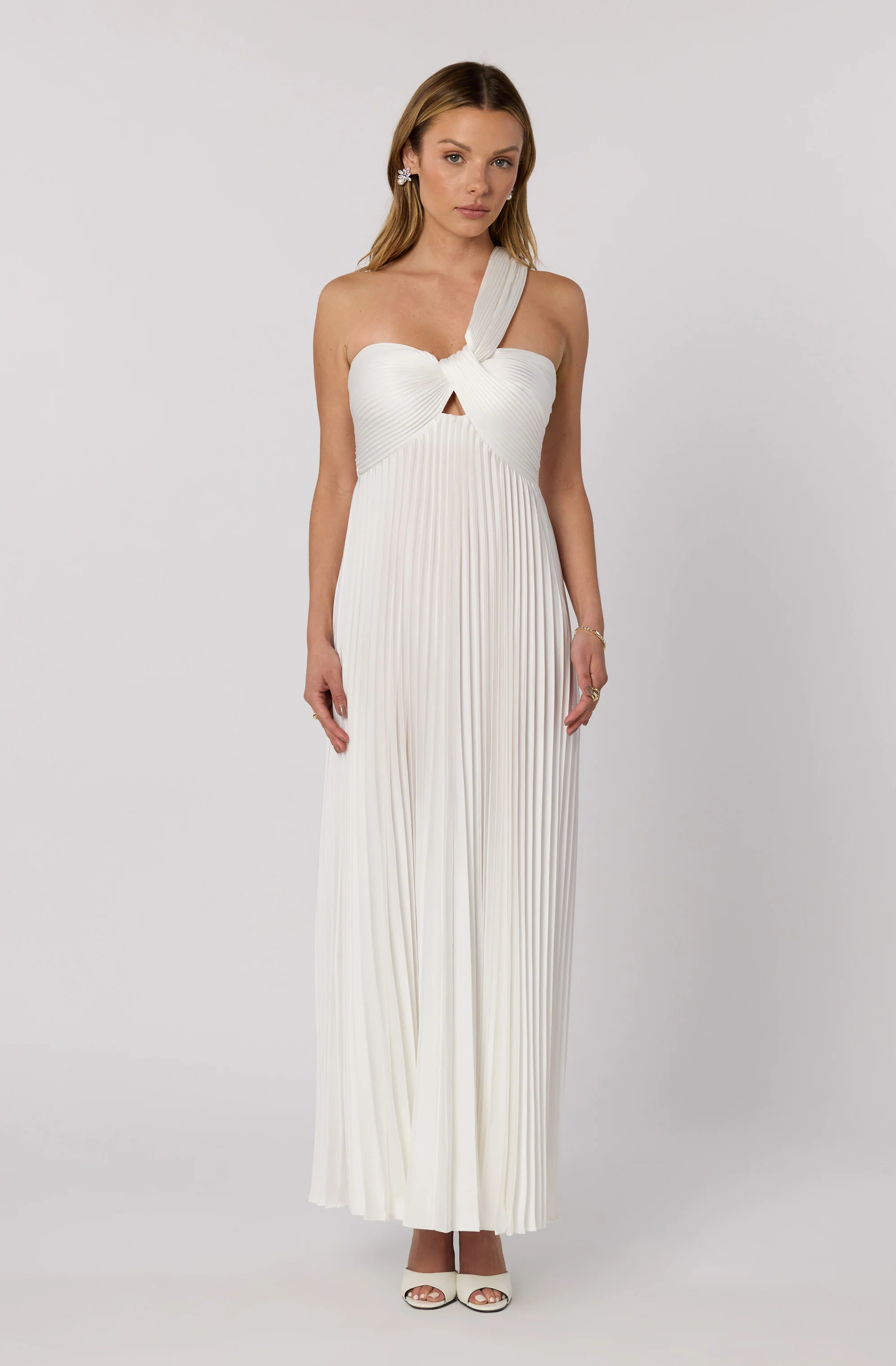 Rasya One-Shoulder Pleated Maxi Dress - Image 8