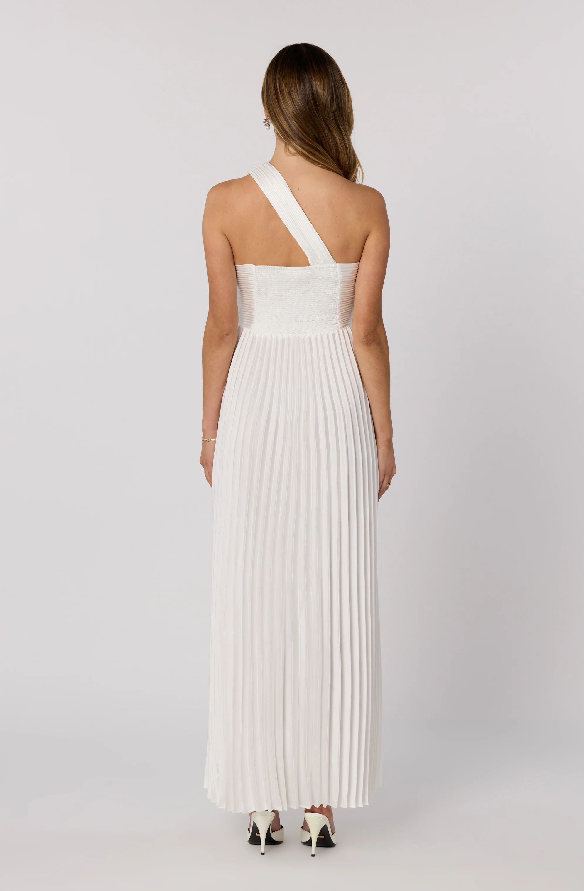 Rasya One-Shoulder Pleated Maxi Dress - Image 9
