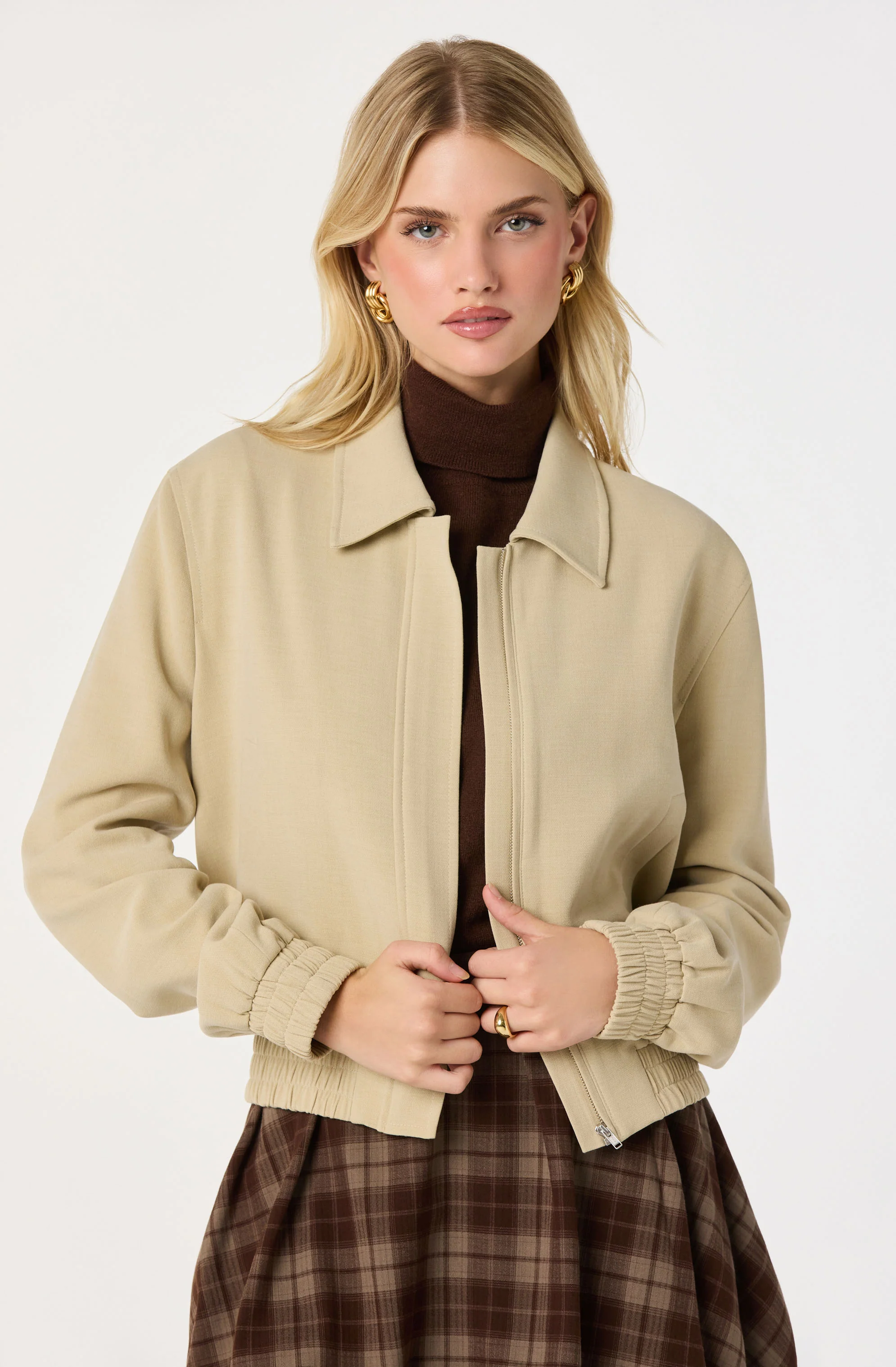Reid Collared Bomber Jacket - Image 3