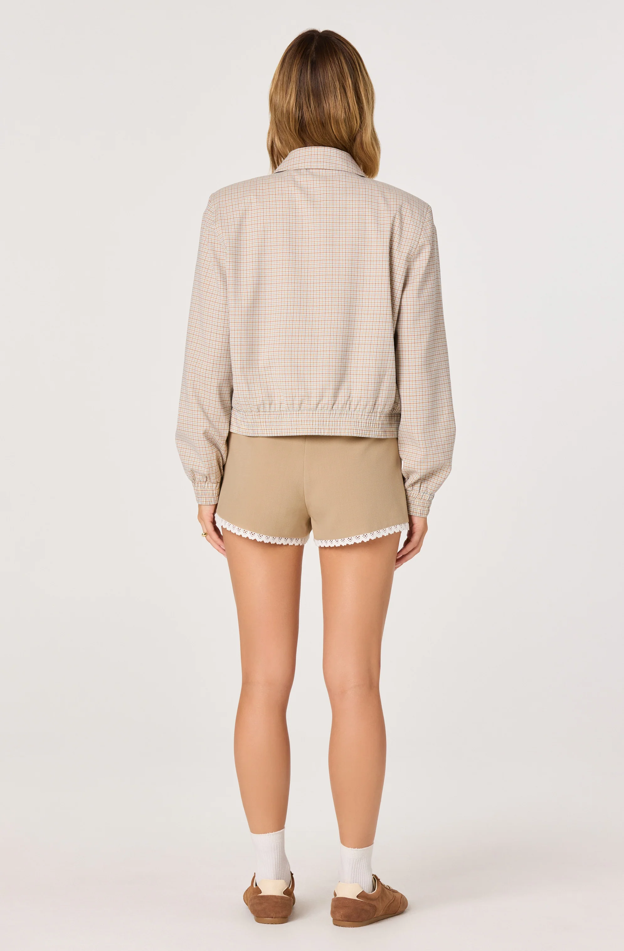 Reid Plaid Elastic Hem Jacket - Image 4