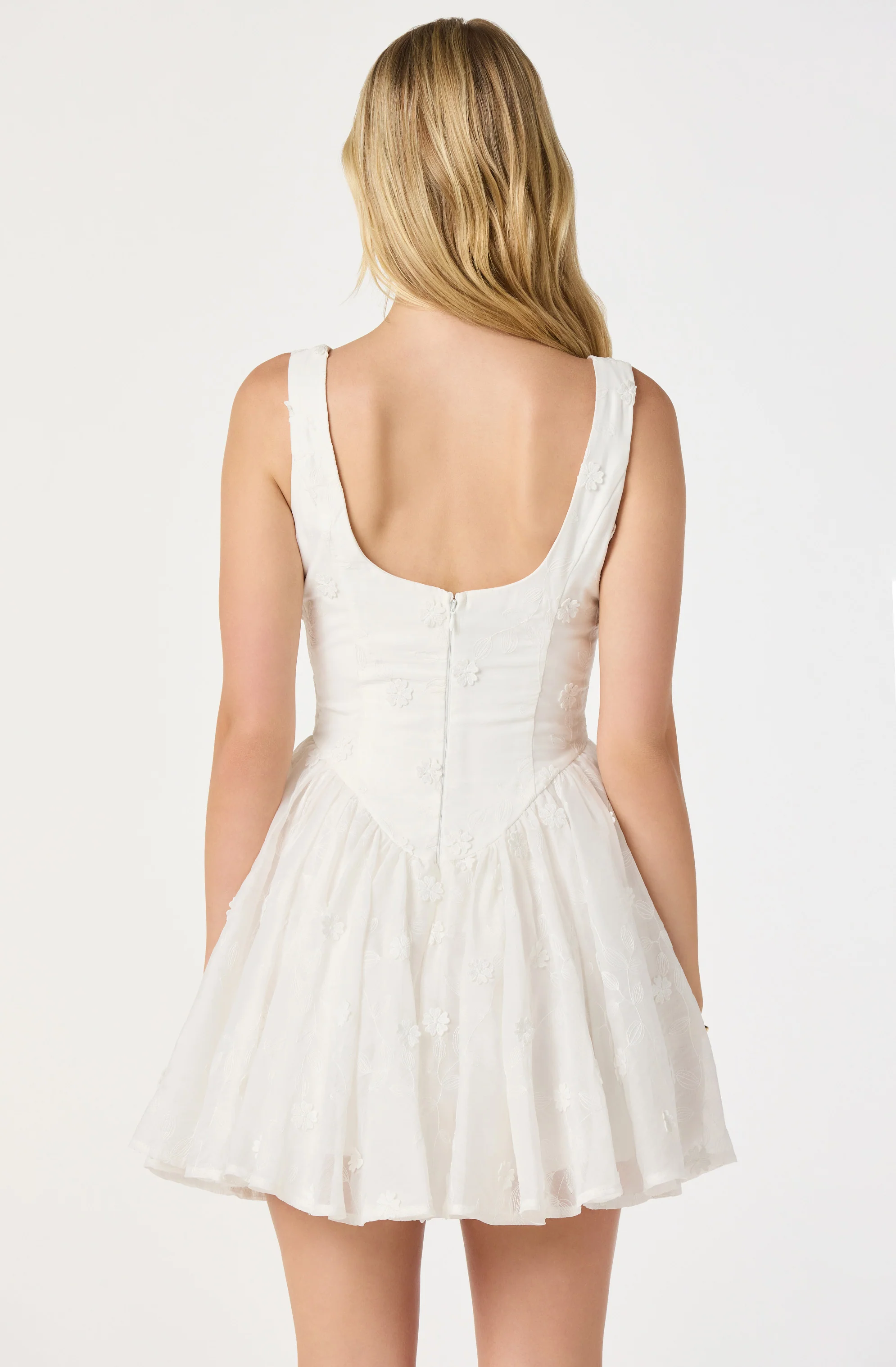 Reina Embroidered Floral Mini Dress - Image 4