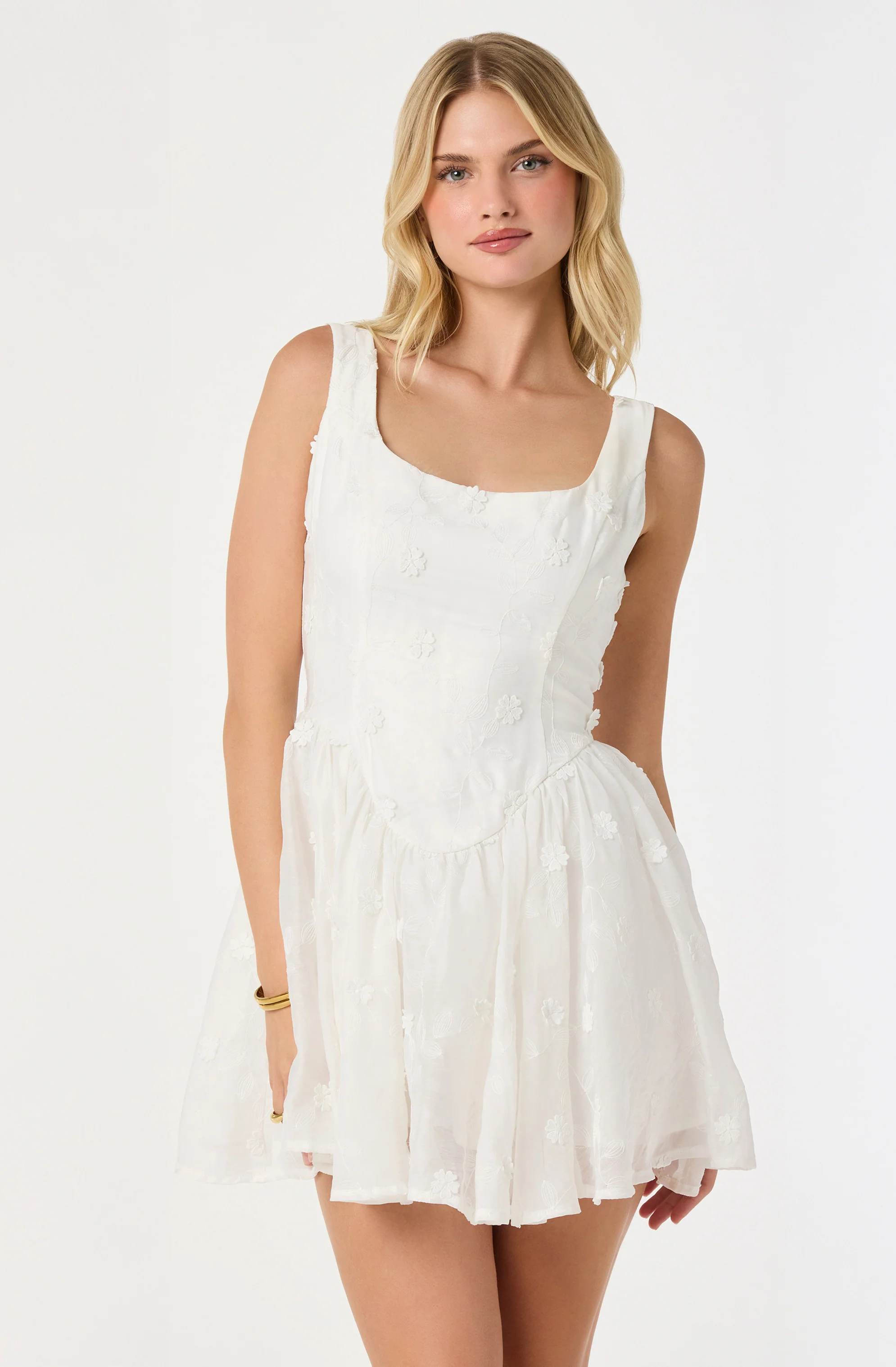 Reina Embroidered Floral Mini Dress - Image 5