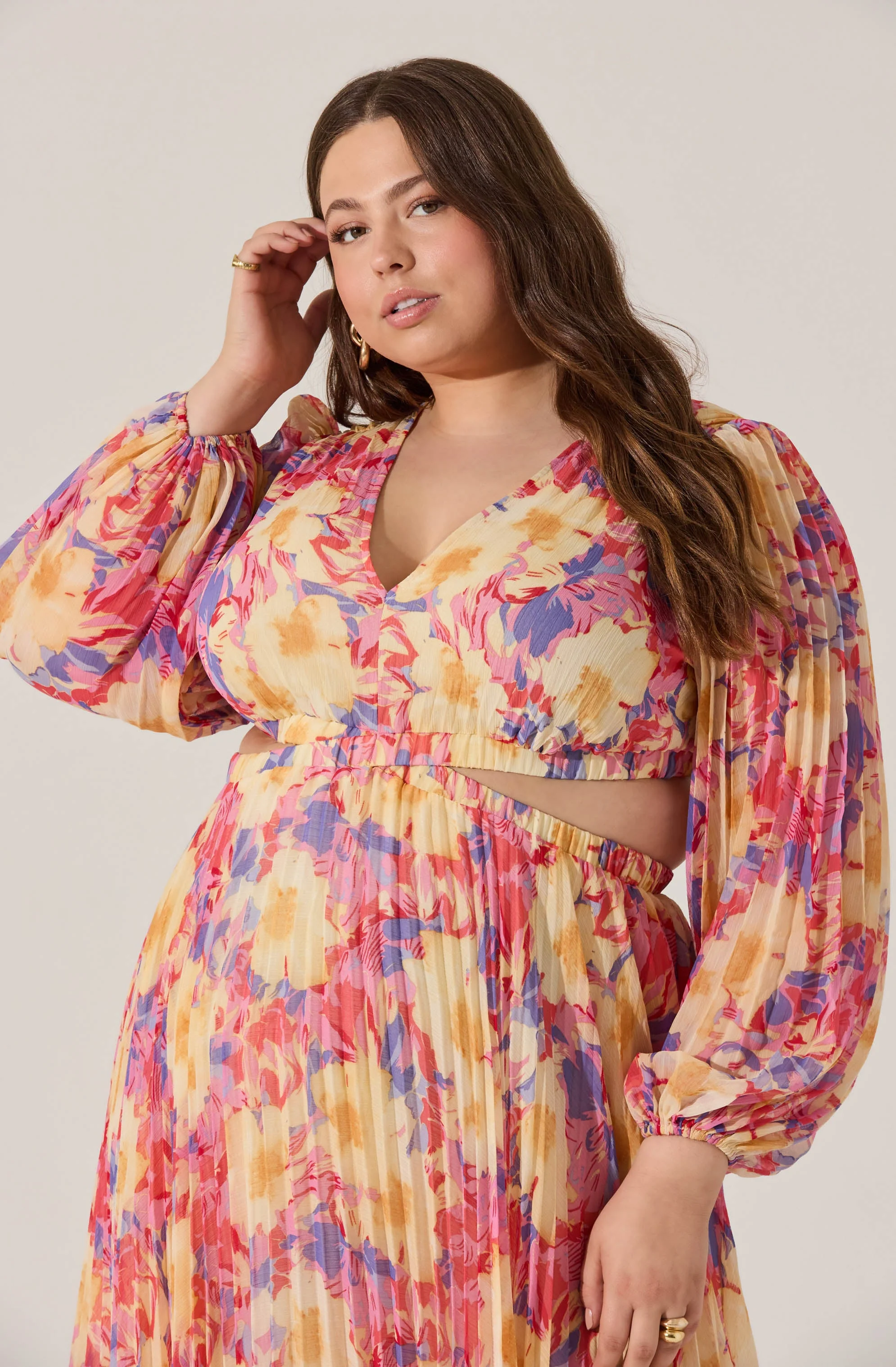 Revery Floral Long Sleeve Maxi Dress - Image 14