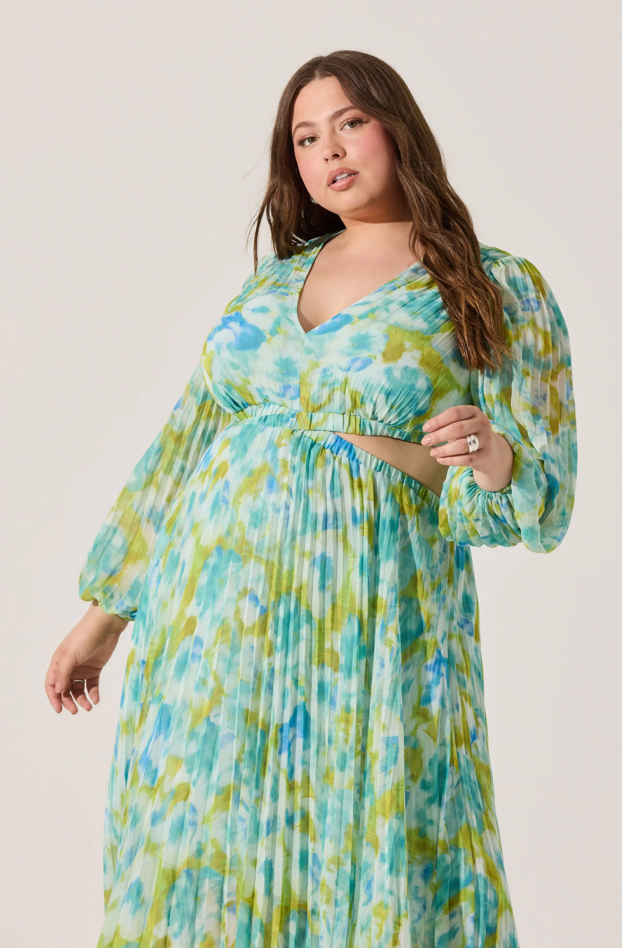 Revery Floral Long Sleeve Maxi Dress - Image 21