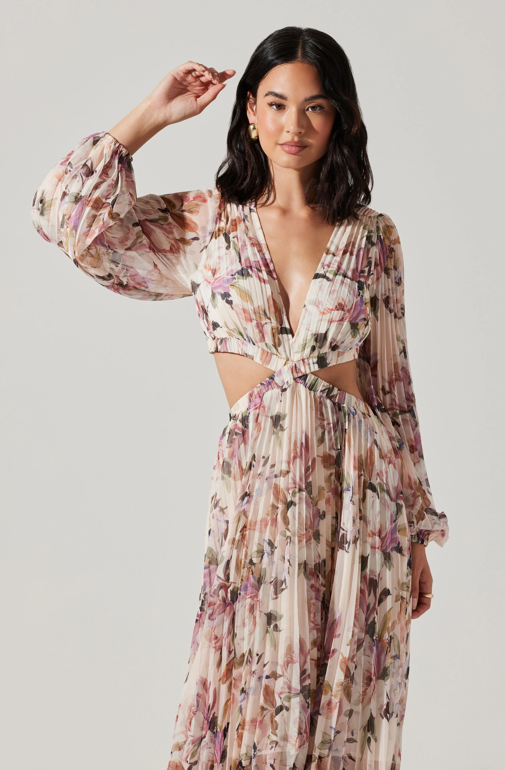 Revery Floral Long Sleeve Maxi Dress - Image 4