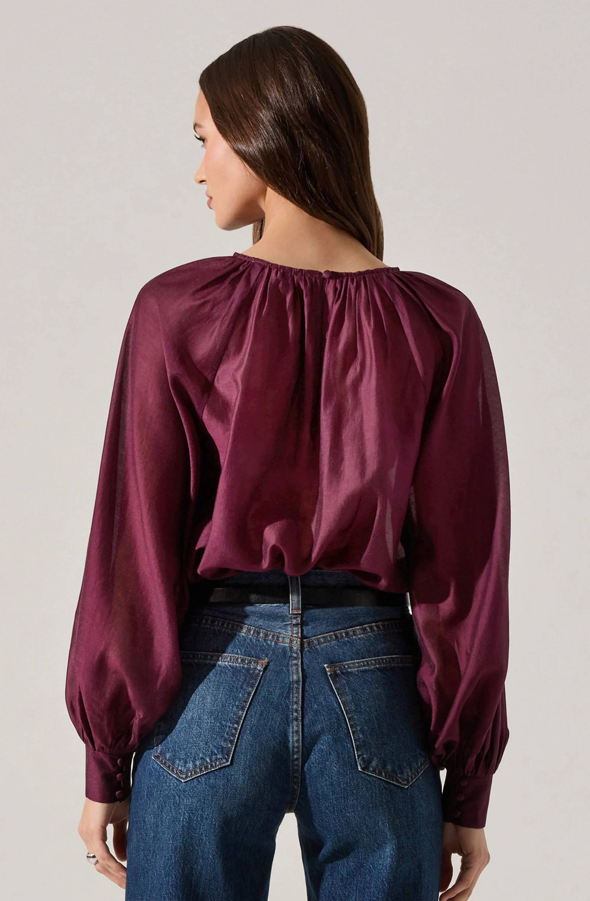Reyen Balloon Sleeve Top - Image 3