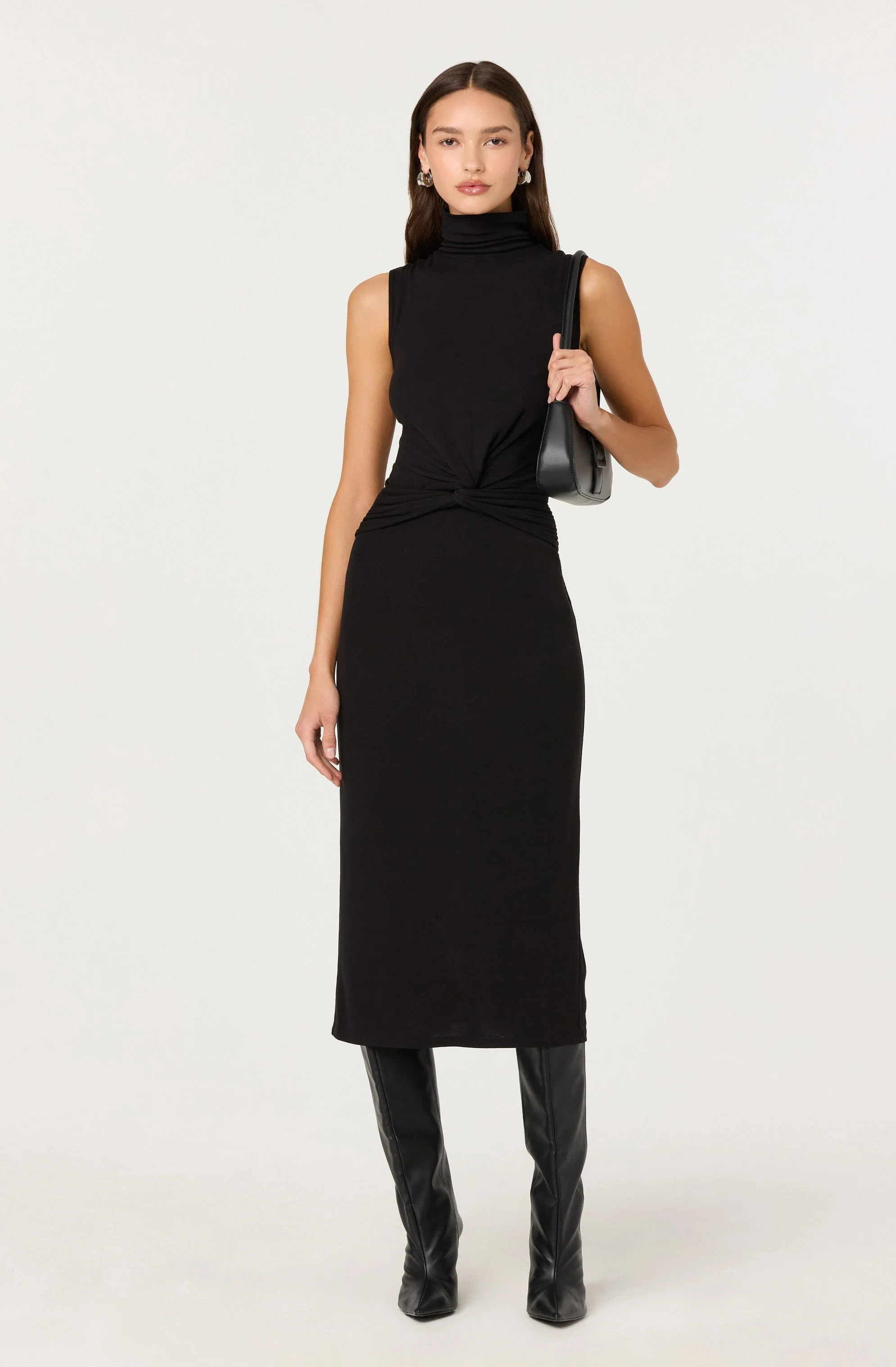 Riana Turtleneck Twist Front Maxi Dress - Image 11