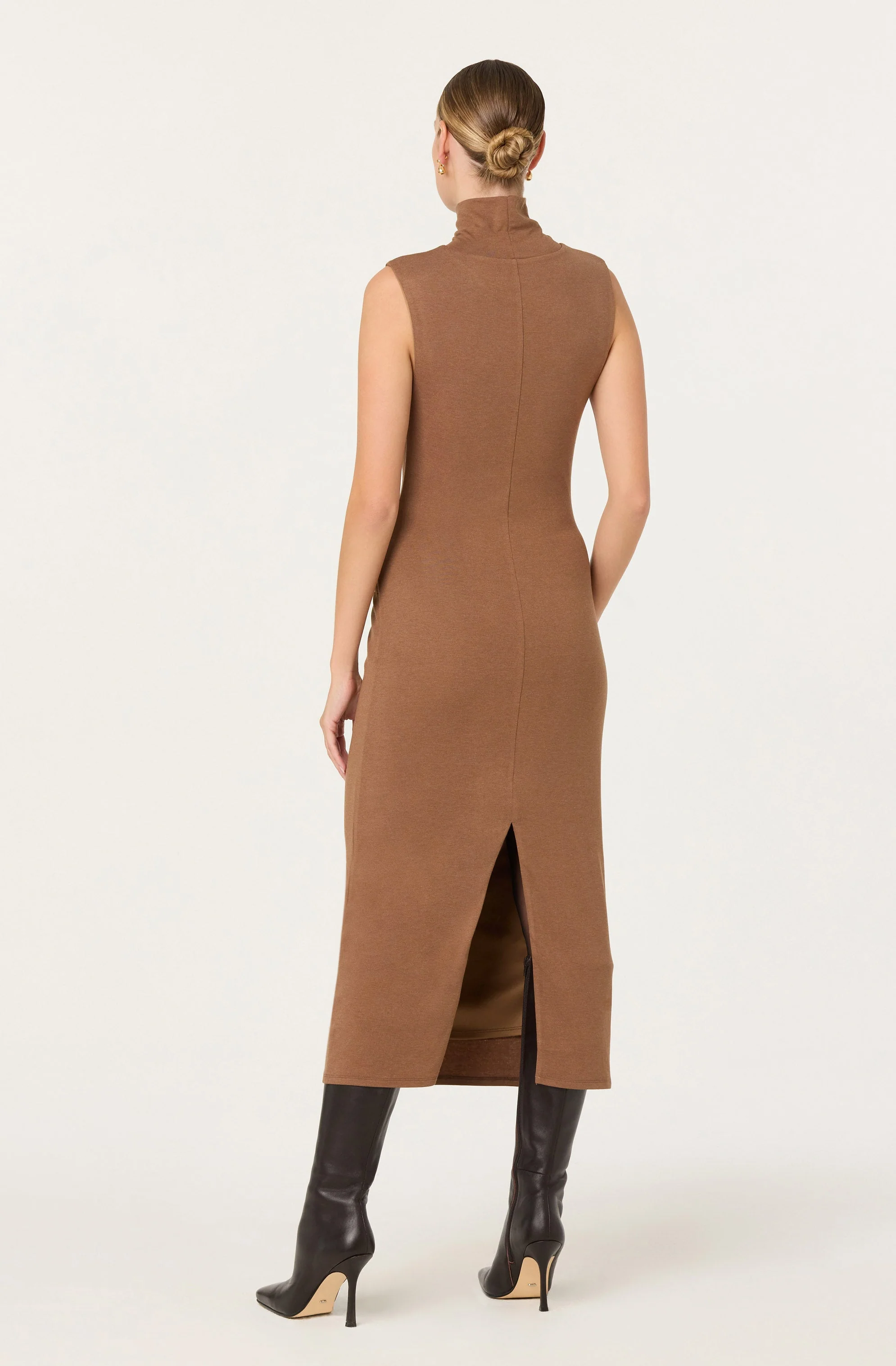 Riana Turtleneck Twist Front Maxi Dress - Image 4