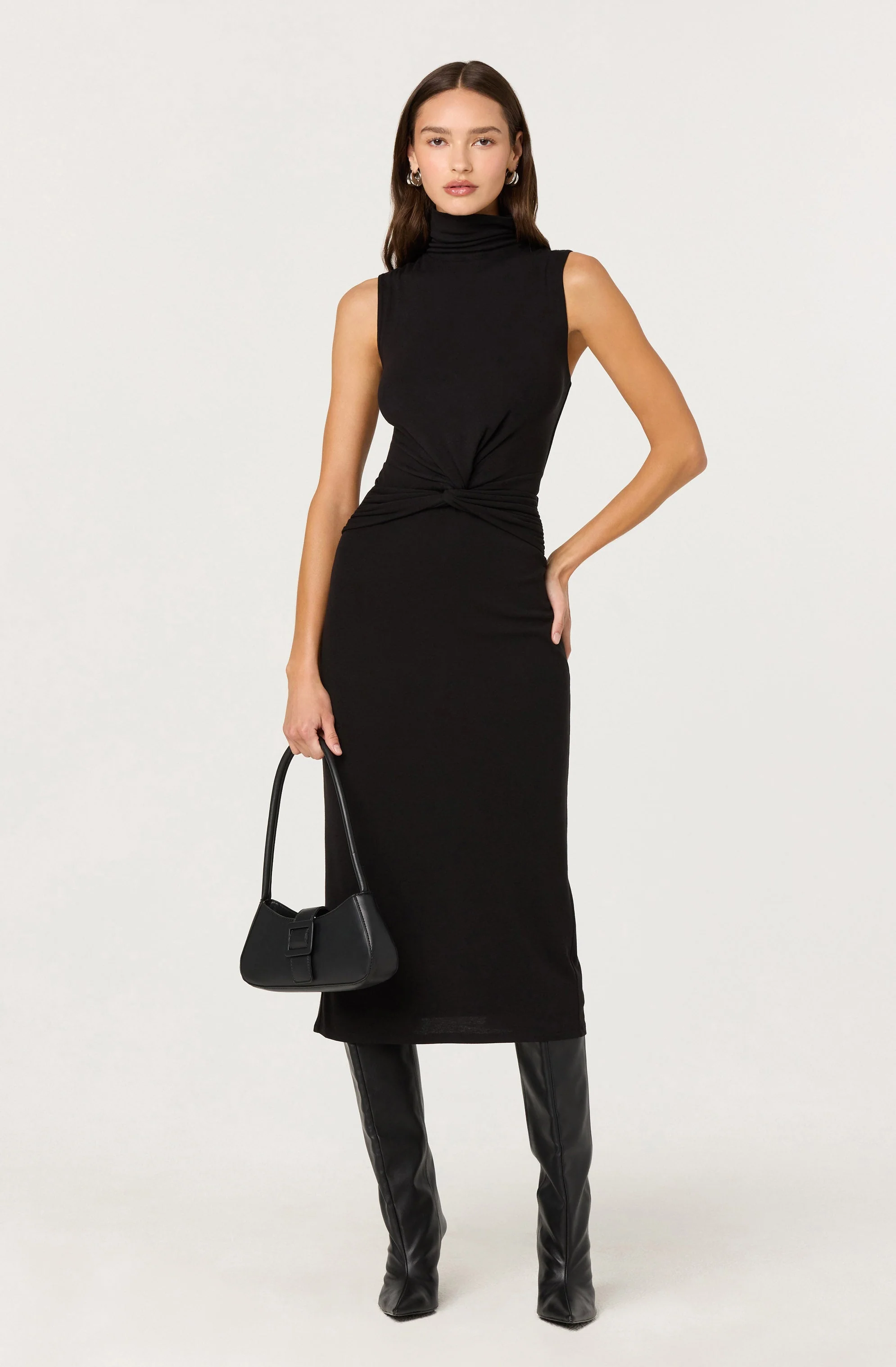Riana Turtleneck Twist Front Maxi Dress - Image 7