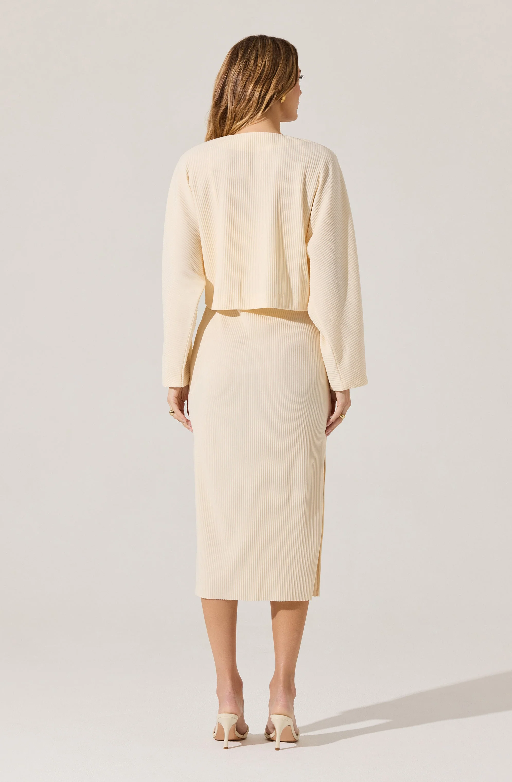Ribbed Midi Dress & Shrug Set - Image 11