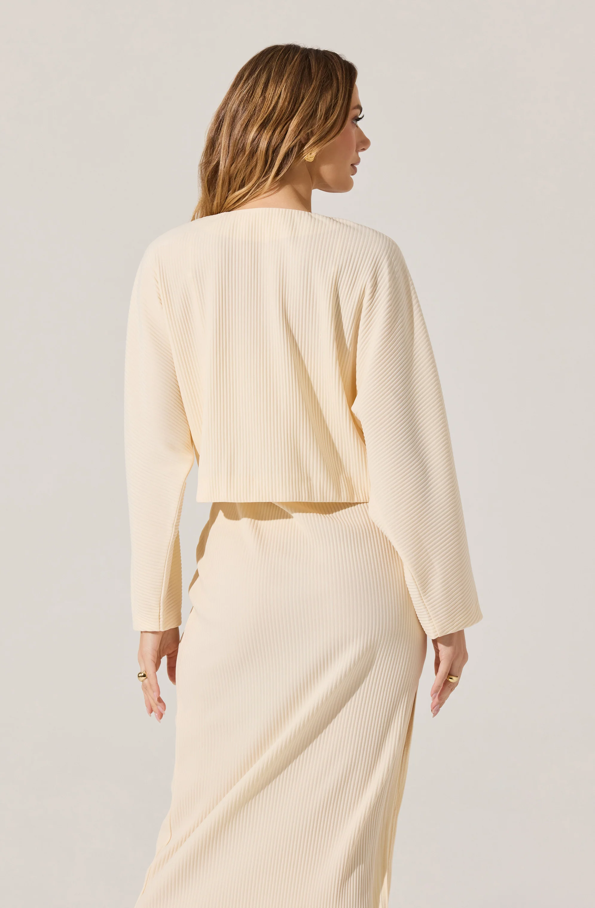 Ribbed Midi Dress & Shrug Set - Image 9