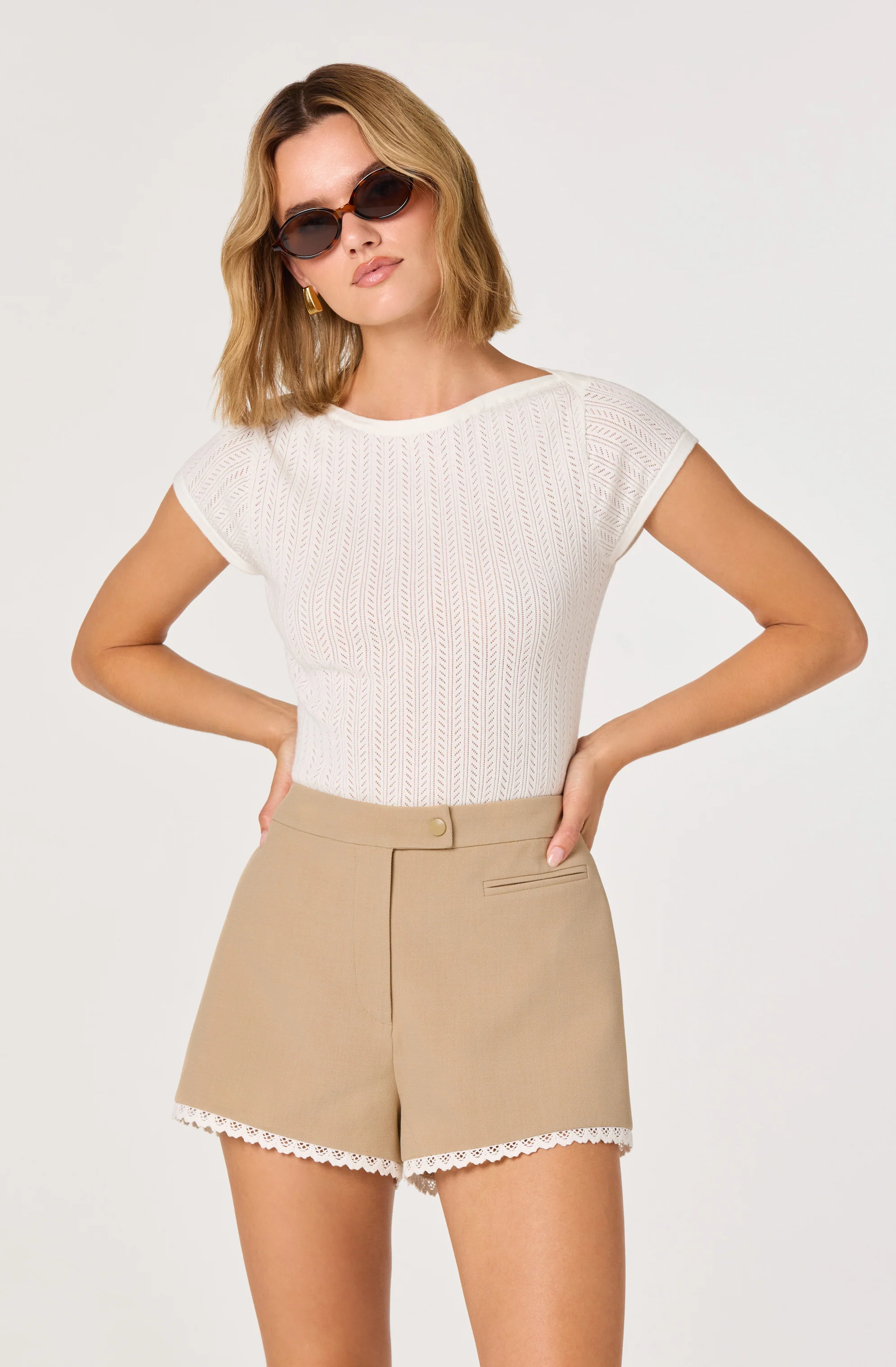River Open-Knit Eyelet Tee - Image 3