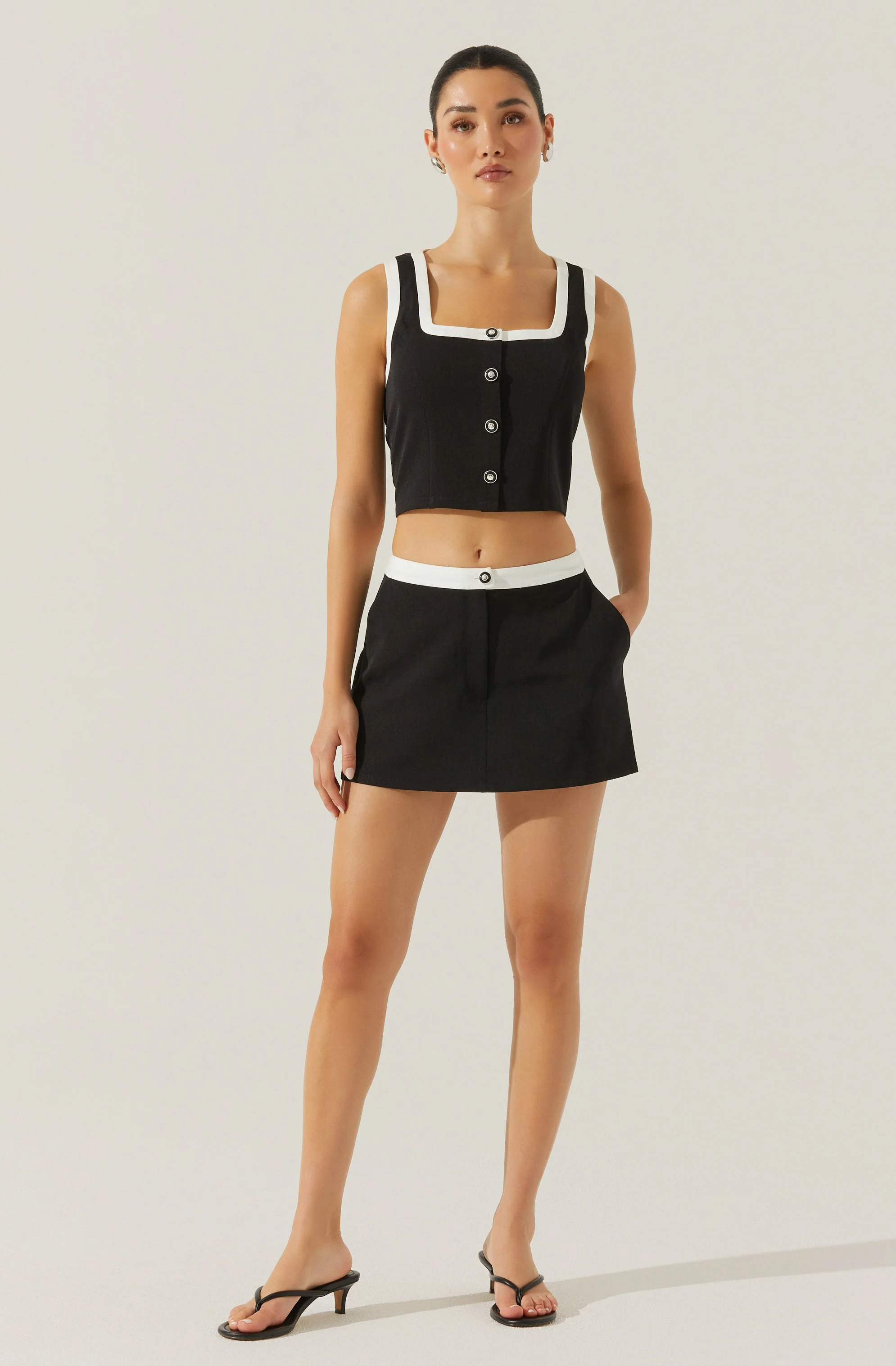 Rory Contrast Trim Top - Image 2