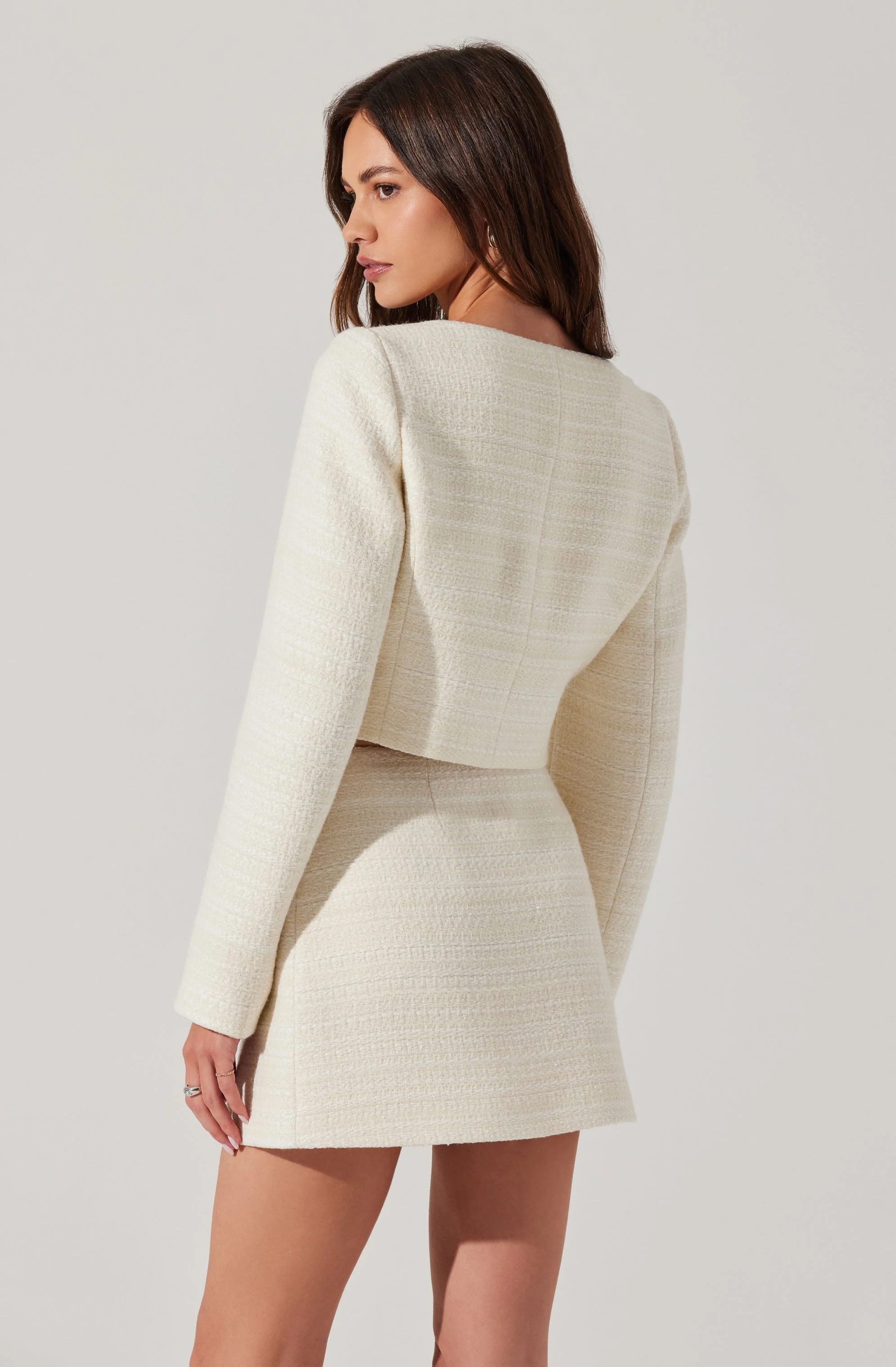 Rosario Tweed Cropped Jacket - Image 4