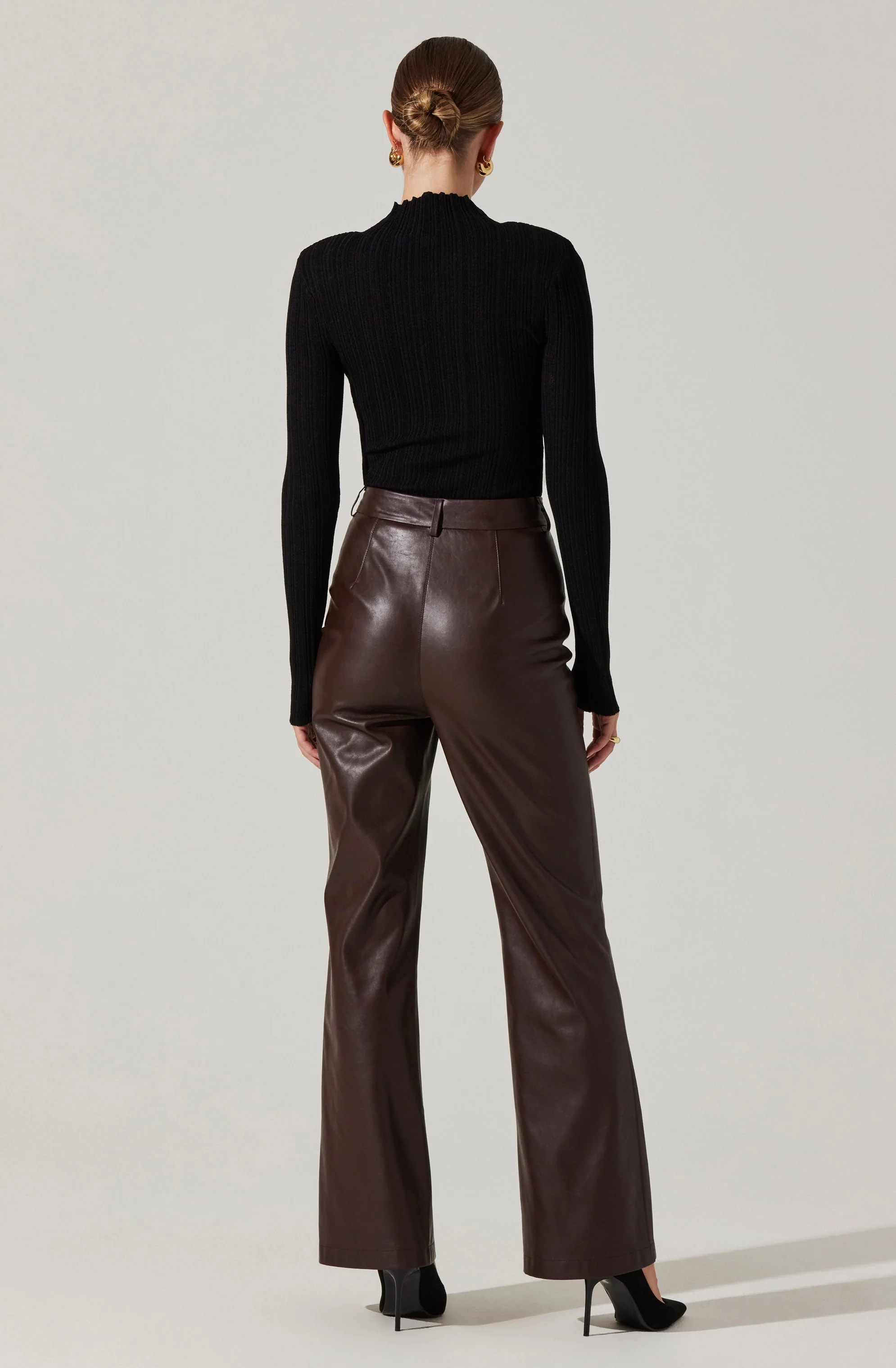 Roslin Ribbed Mock Neck Sweater - Image 4