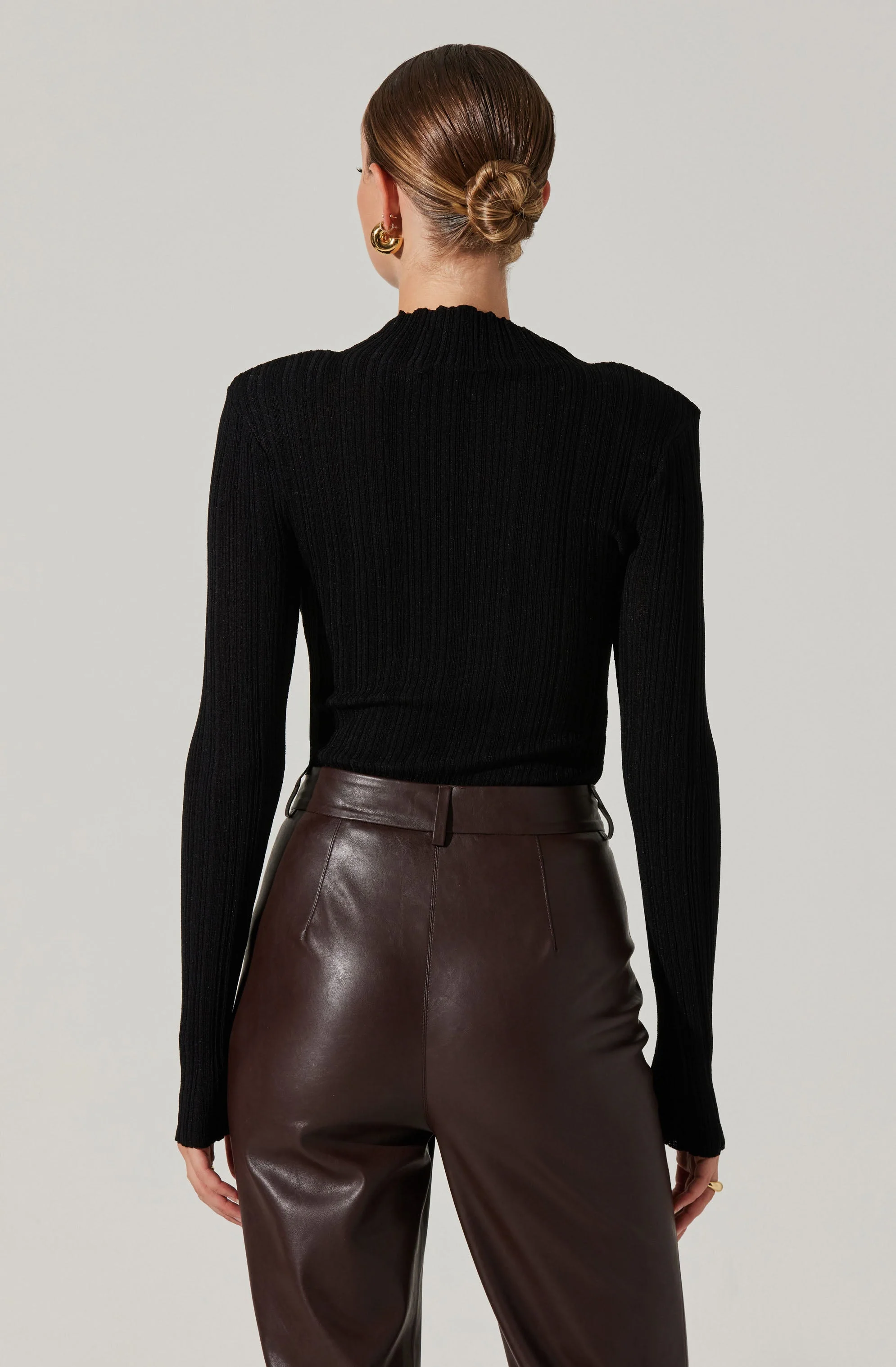 Roslin Ribbed Mock Neck Sweater - Image 6