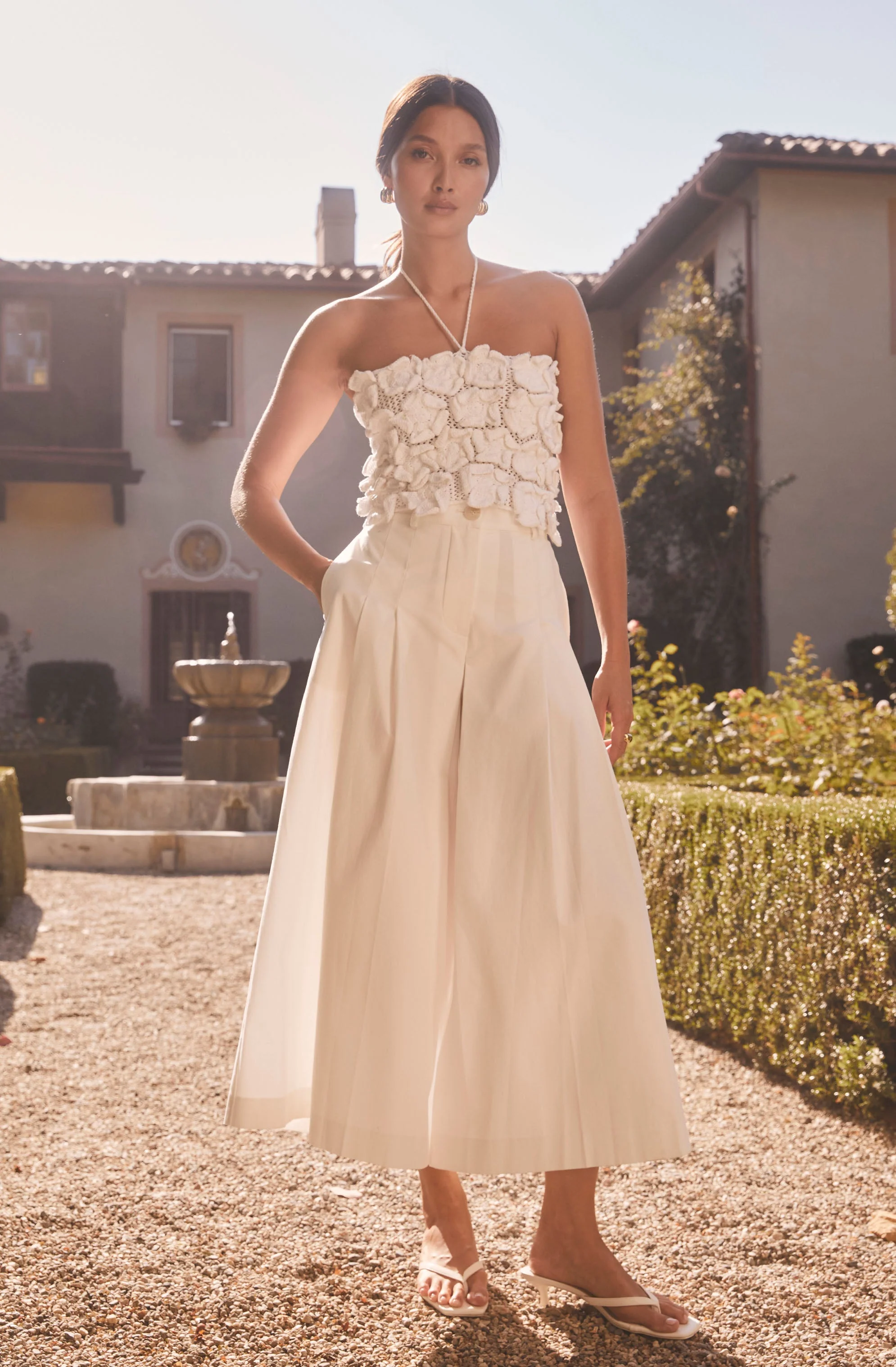 Rowen Pleated Culotte Pants - Image 6
