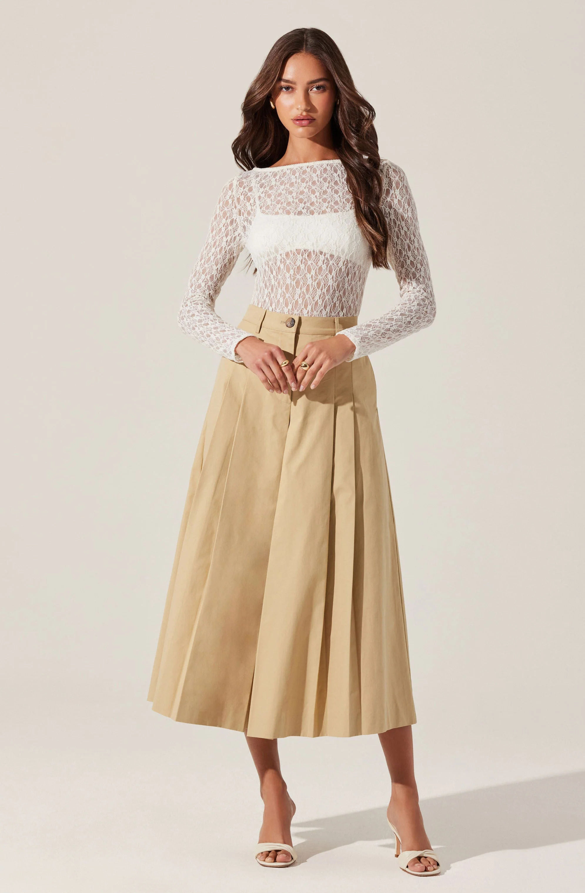Rowen Pleated Culotte Pants - Image 8