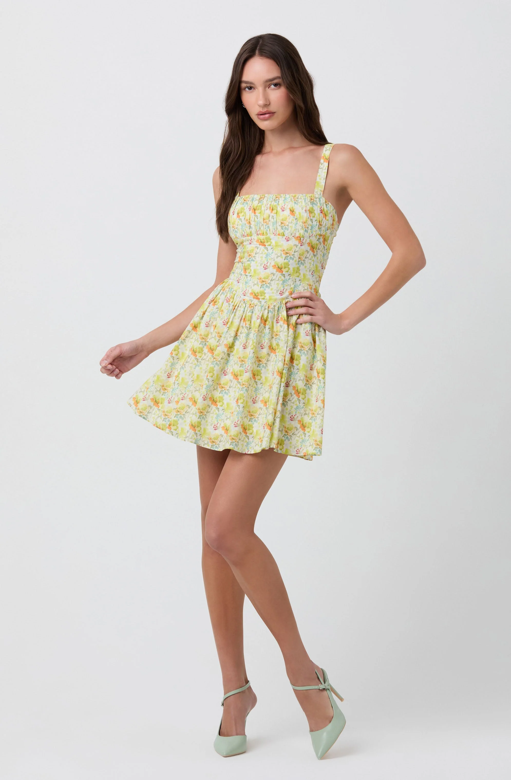 Floral Milkmaid Mini Dress - Image 3