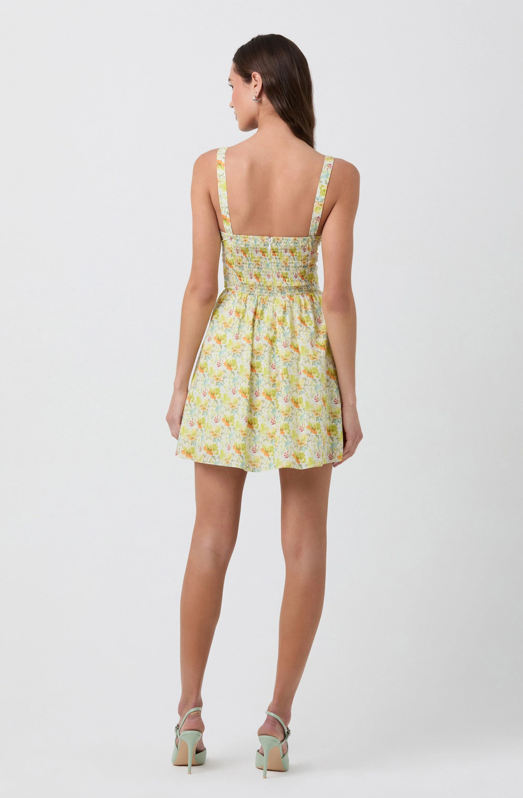 Floral Milkmaid Mini Dress - Image 4