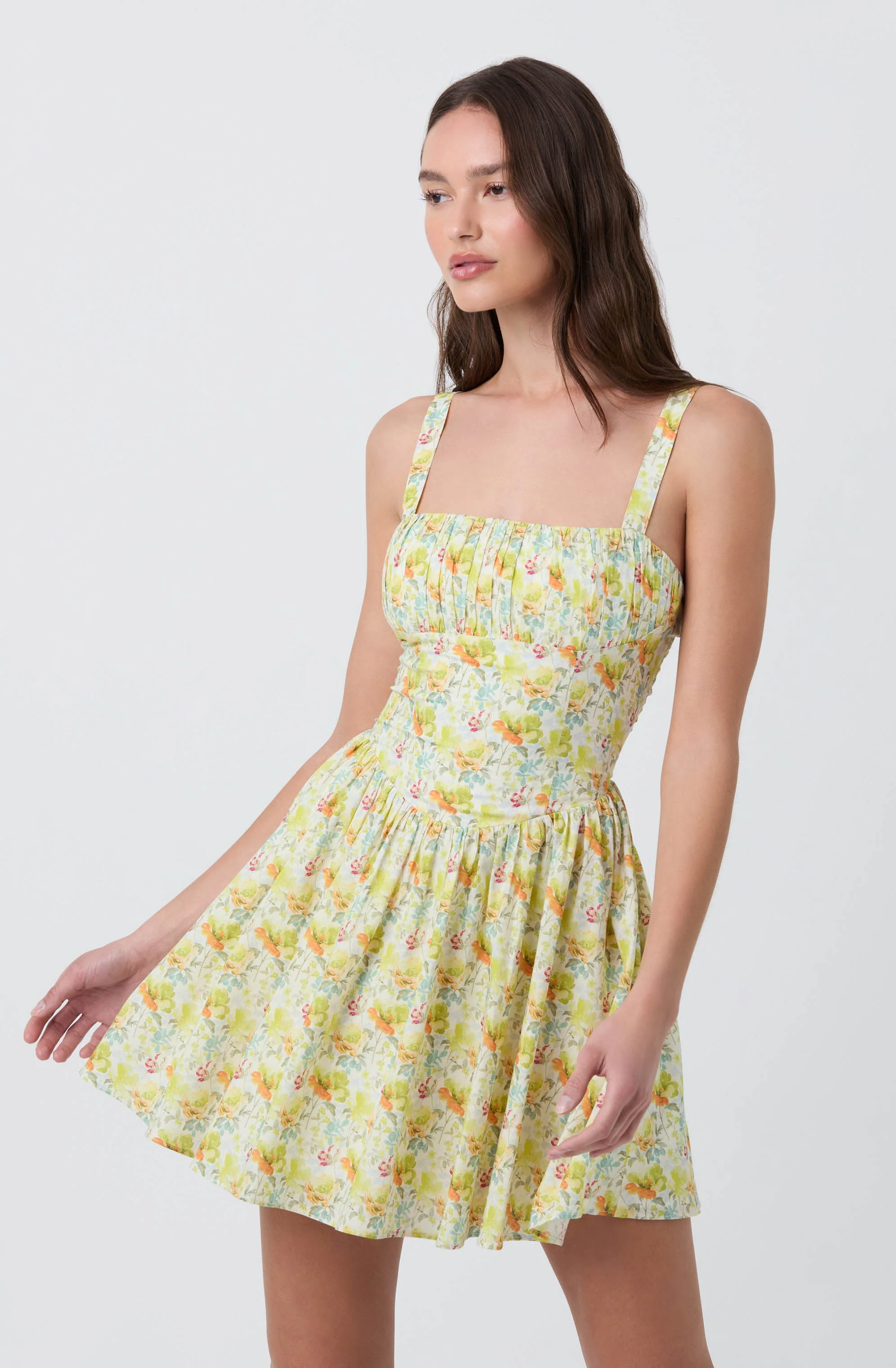 Floral Milkmaid Mini Dress - Image 5