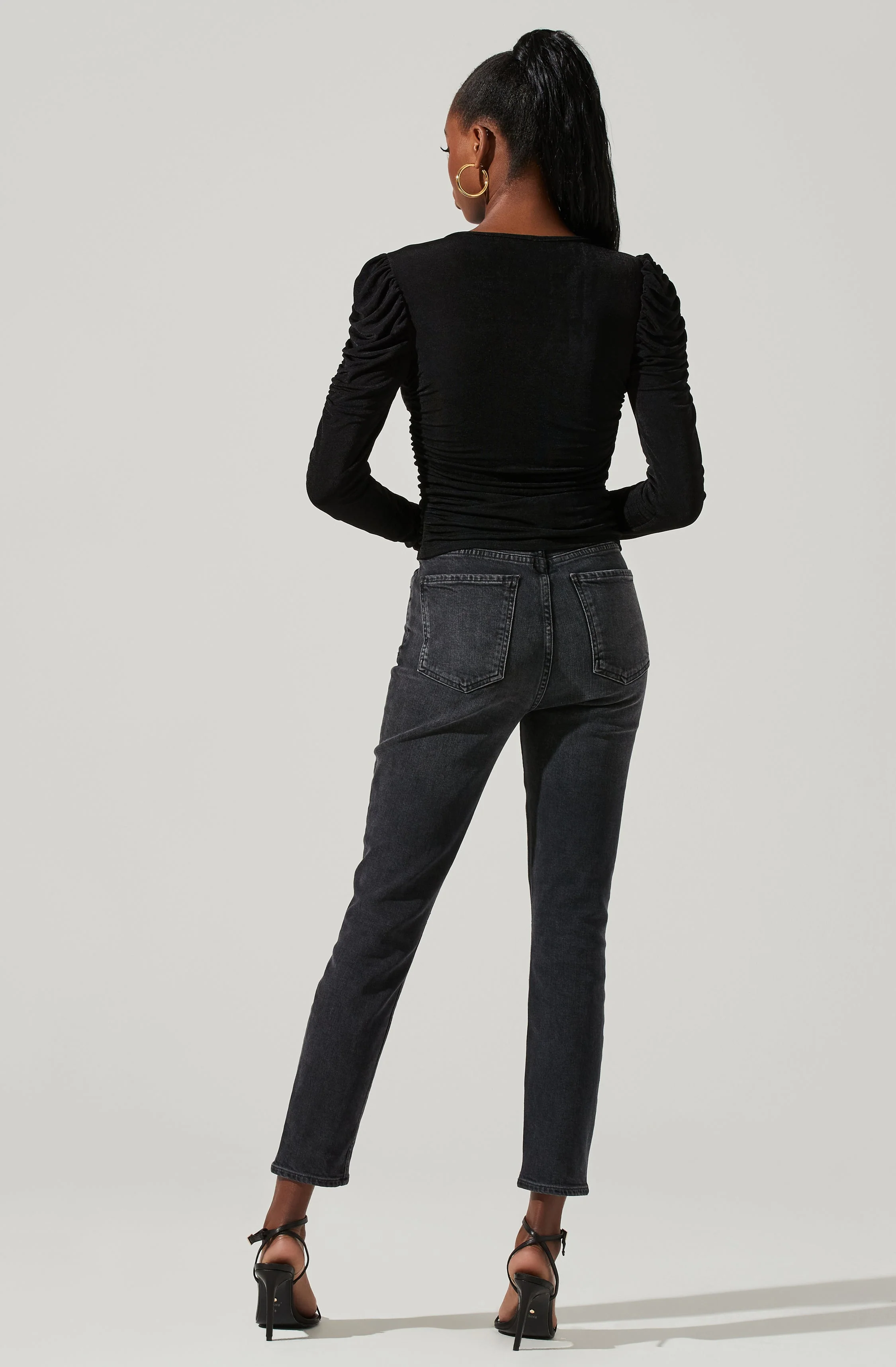 Ruched Front Long Sleeve Top - Image 14