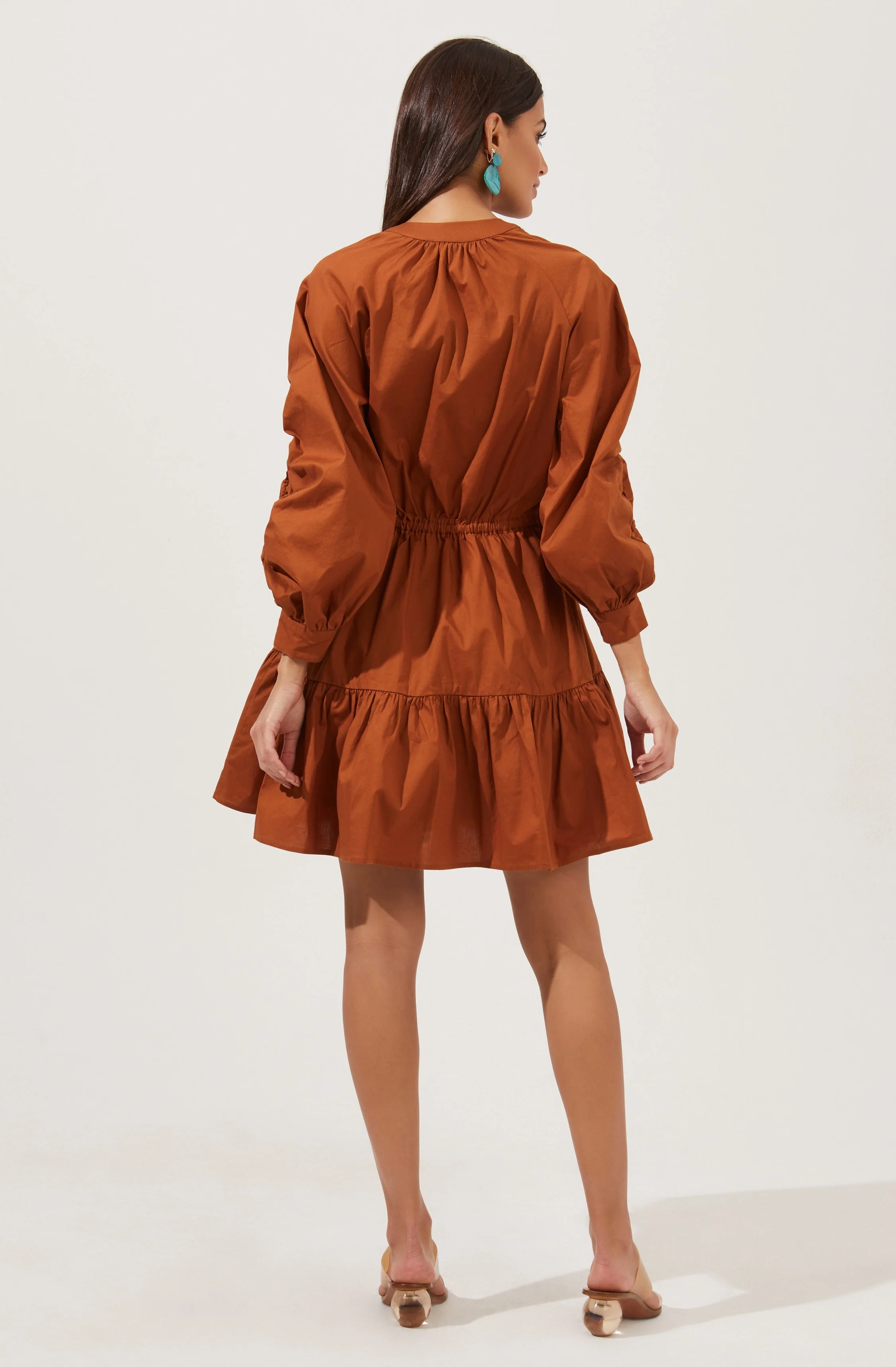 Ruched Long Sleeve Dress - Image 7