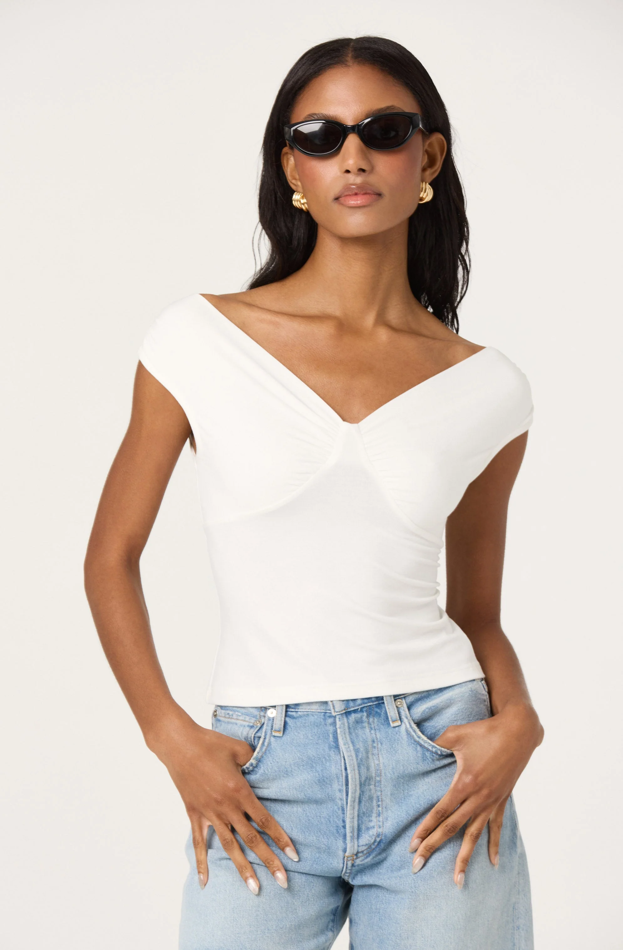 Ruched Off Shoulder Top - Image 11
