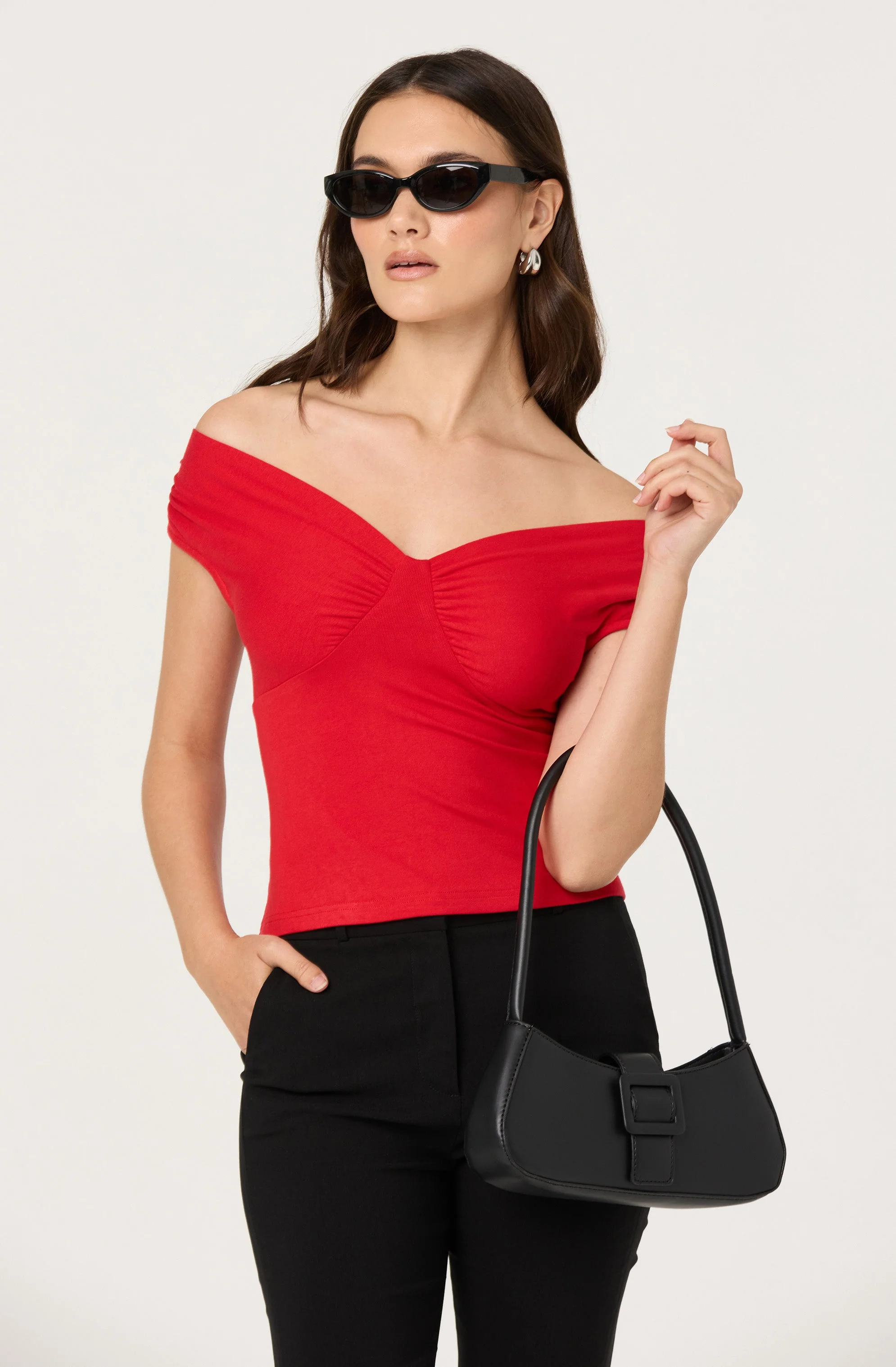 Ruched Off Shoulder Top - Image 13