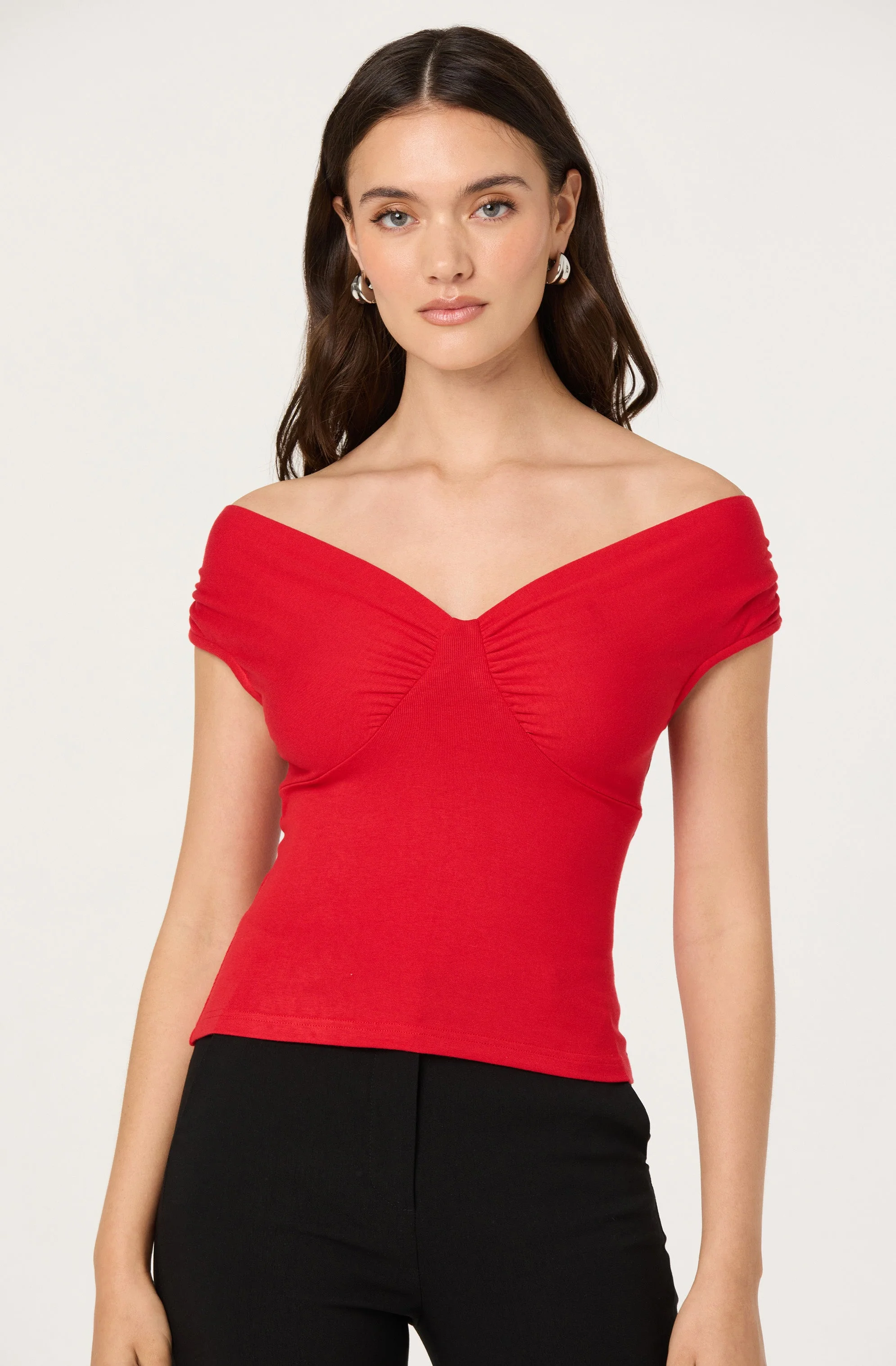 Ruched Off Shoulder Top - Image 17