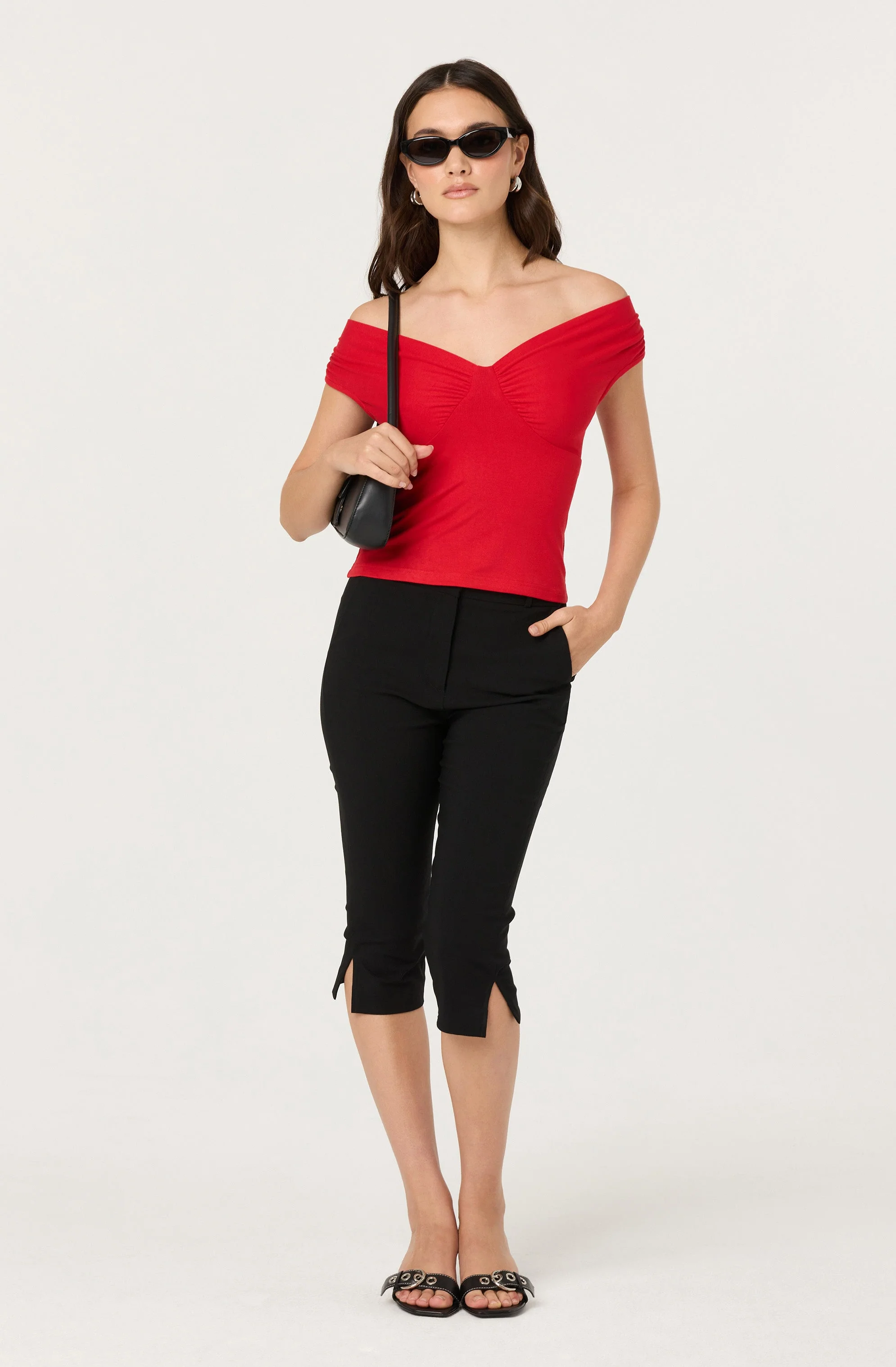 Ruched Off Shoulder Top - Image 18