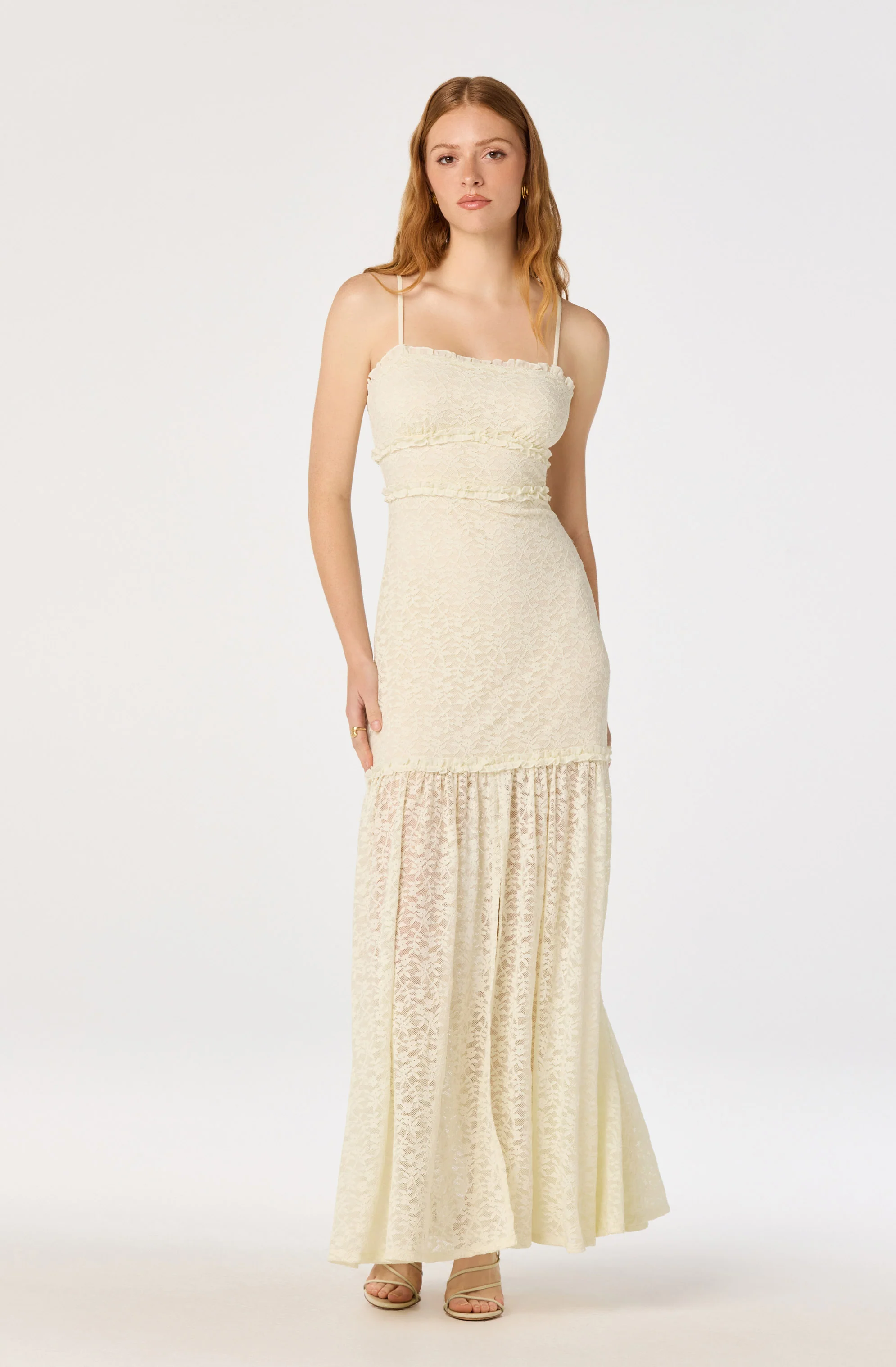 Ruffle Tiered Lace Maxi Dress - Image 10