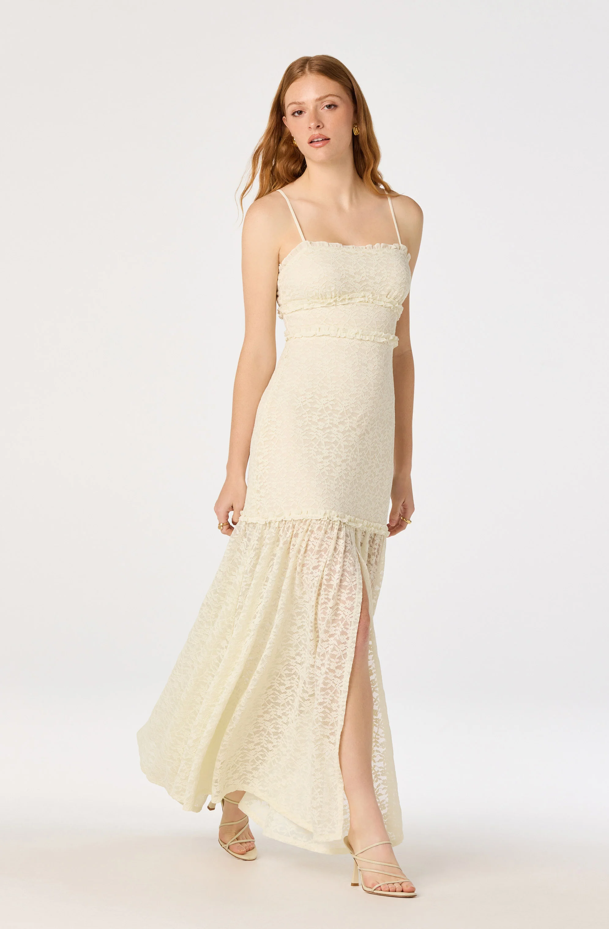 Ruffle Tiered Lace Maxi Dress - Image 12