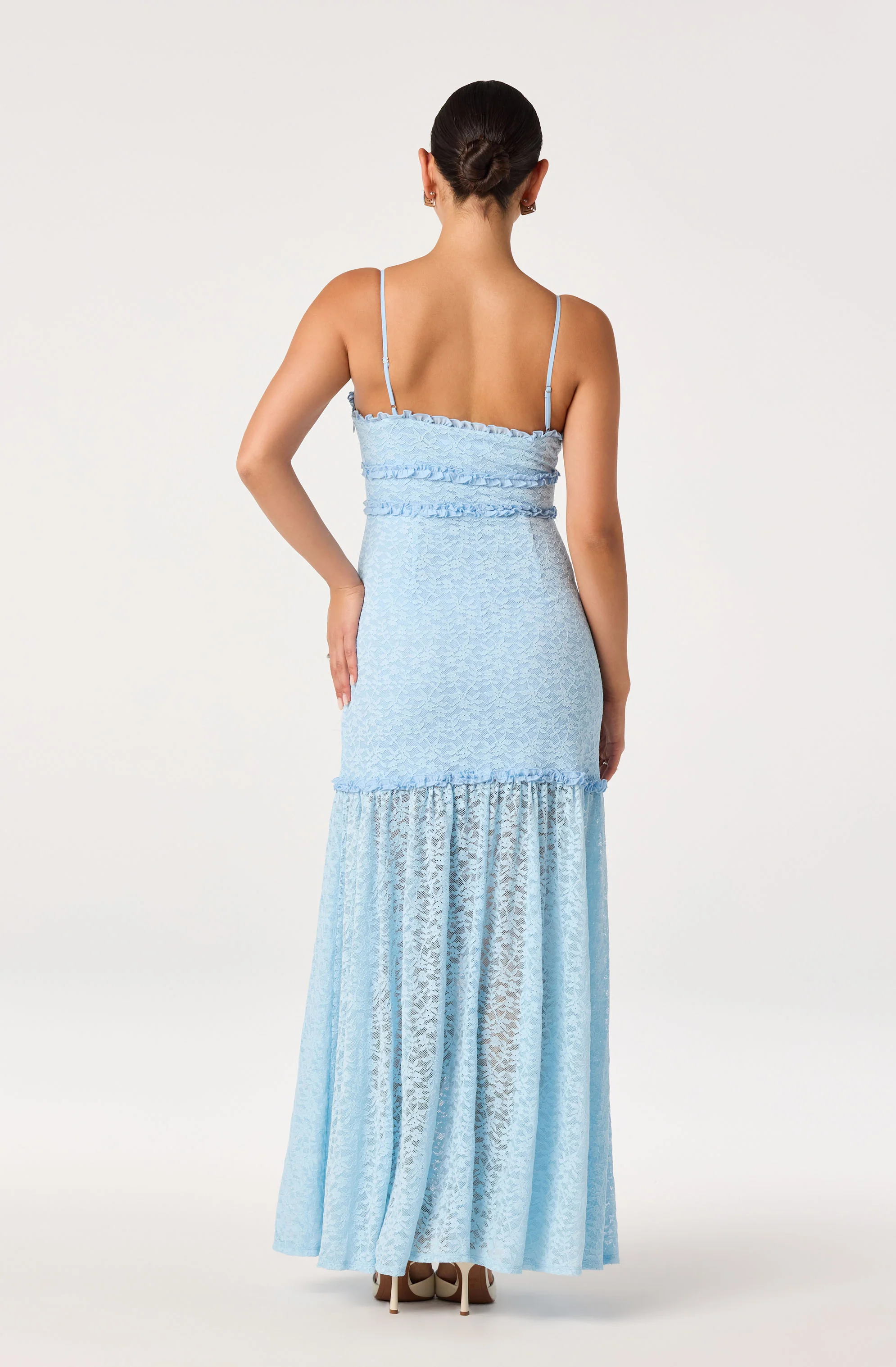 Ruffle Tiered Lace Maxi Dress - Image 3