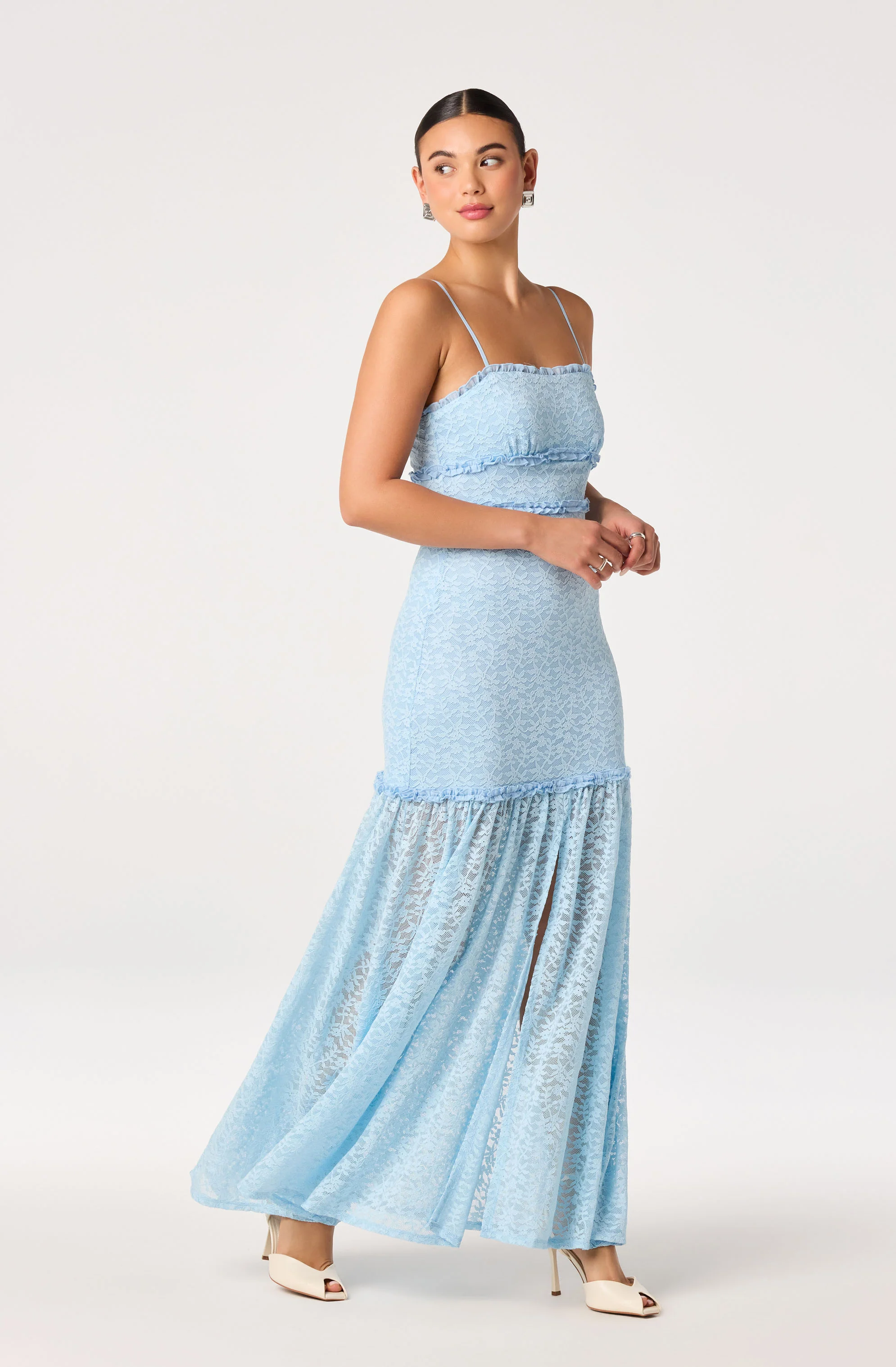 Ruffle Tiered Lace Maxi Dress - Image 5