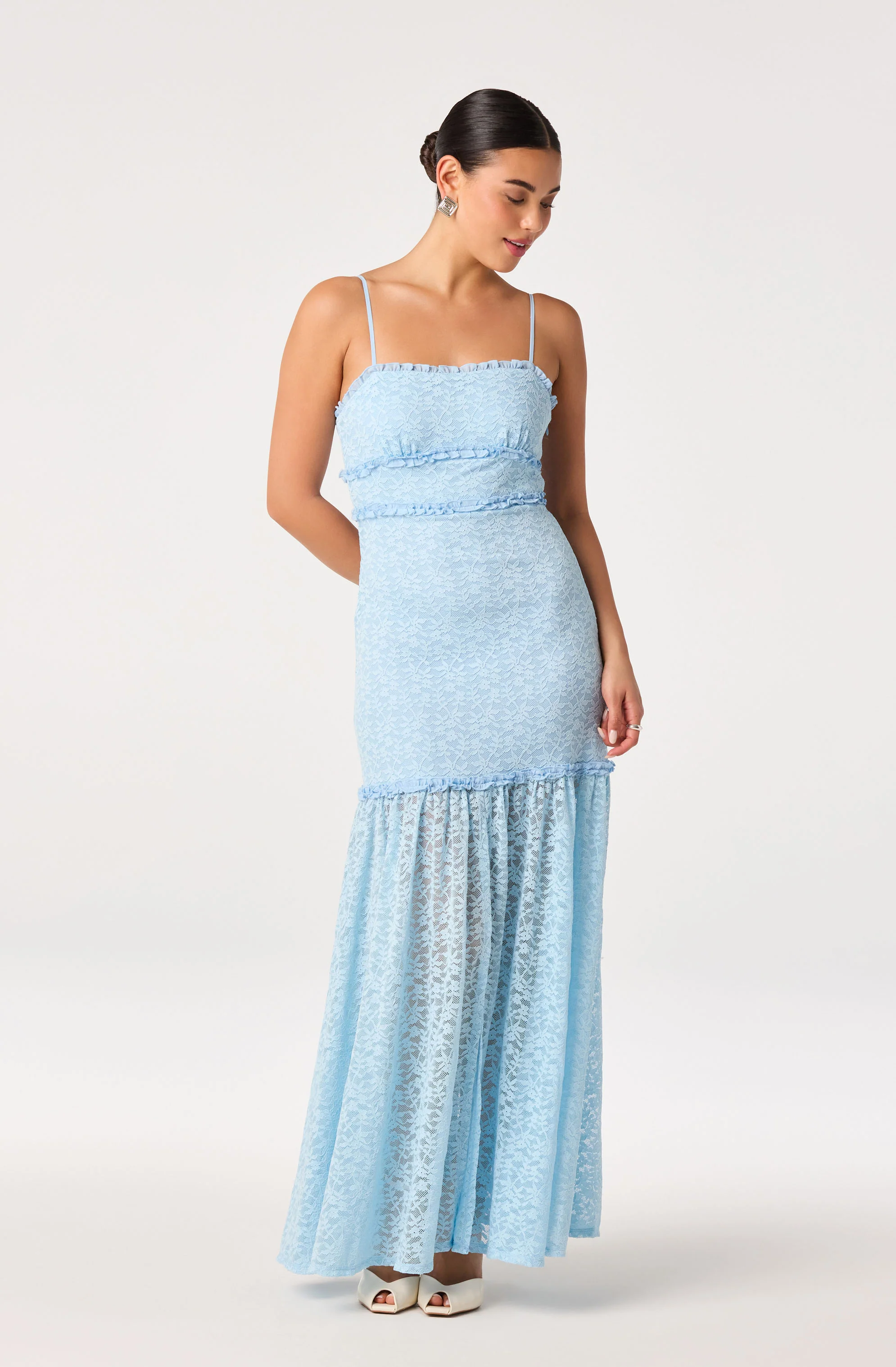 Ruffle Tiered Lace Maxi Dress - Image 6