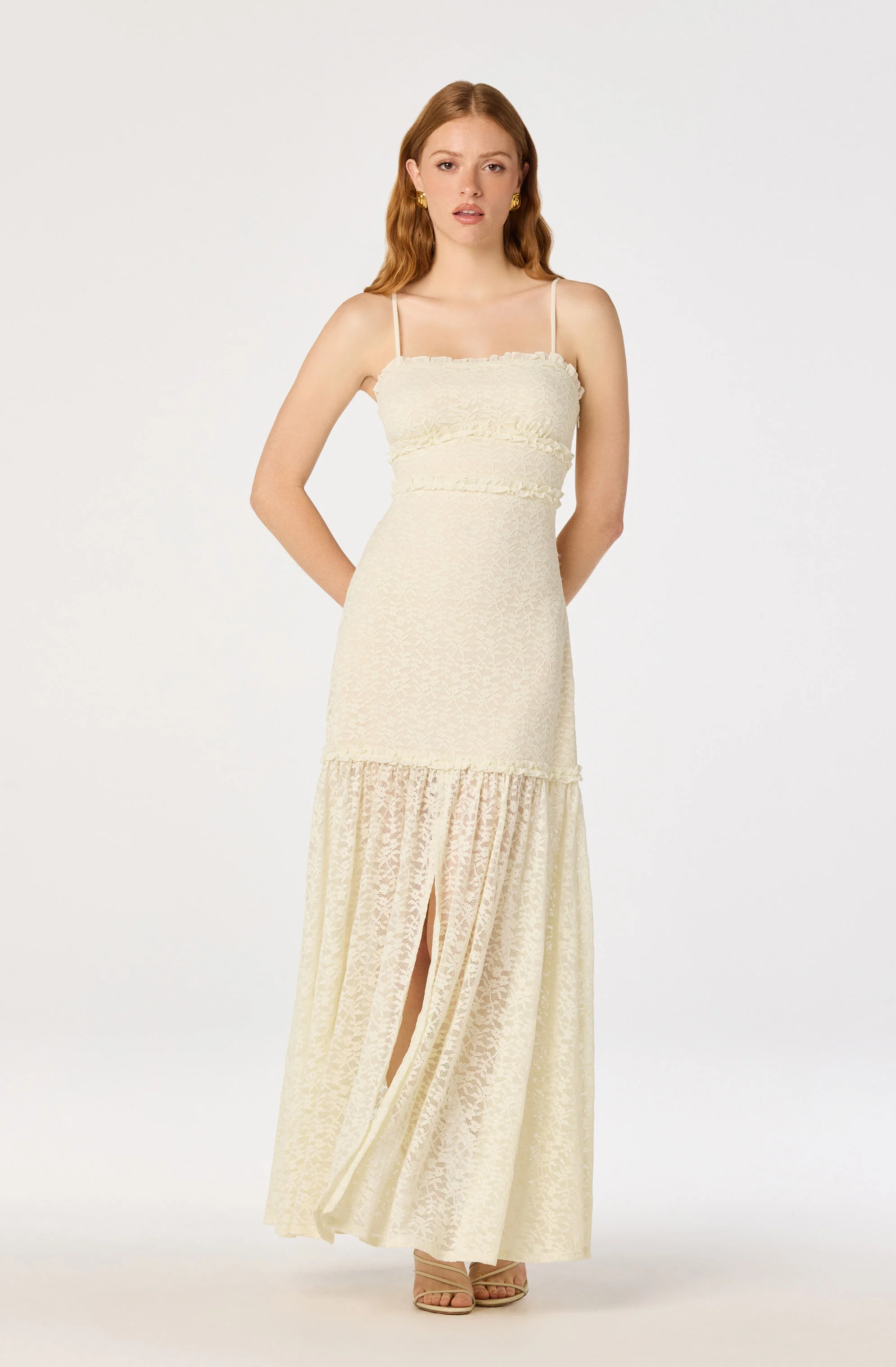 Ruffle Tiered Lace Maxi Dress - Image 8