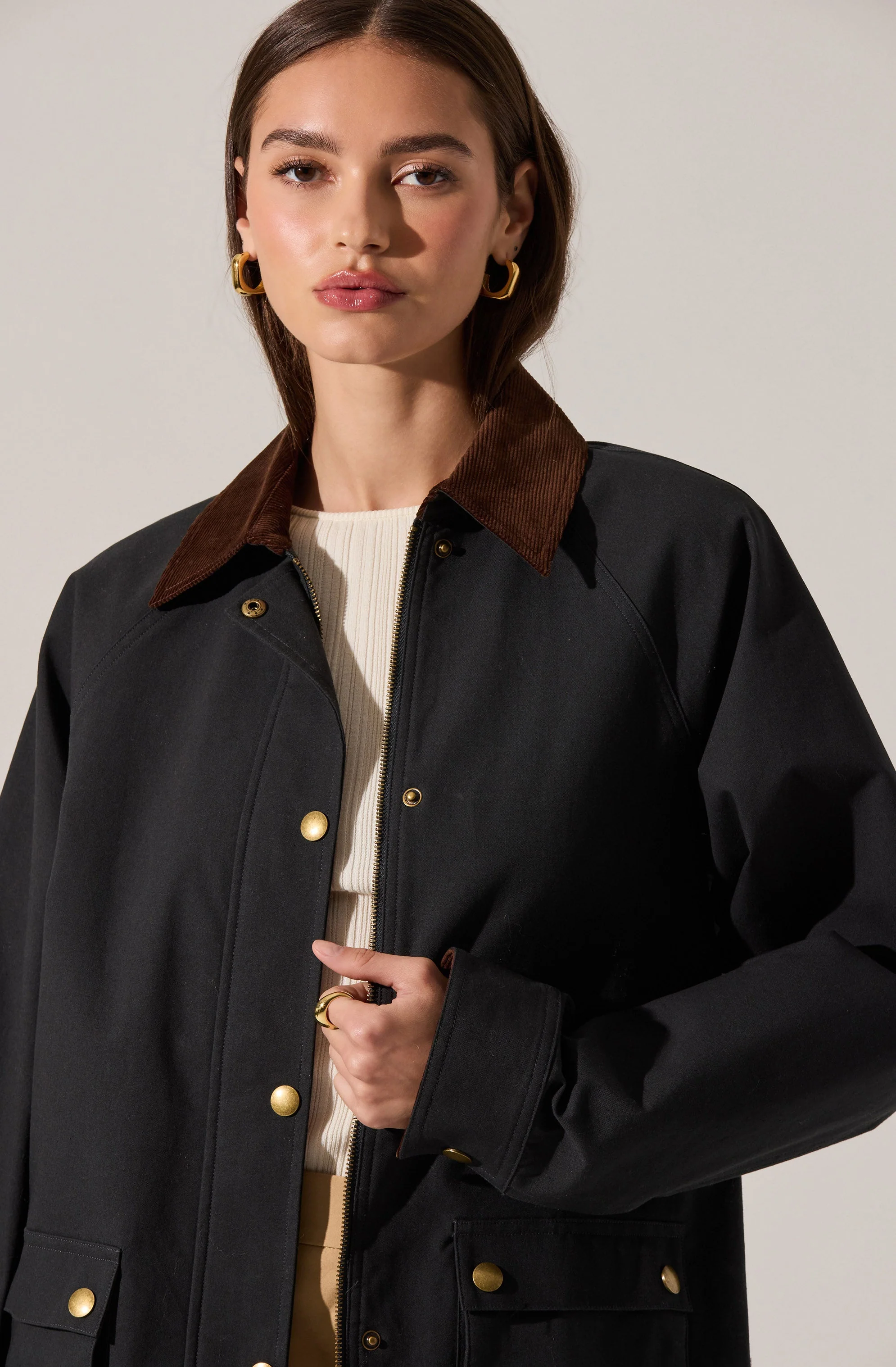 Rylan Contrast Barn Jacket - Image 2