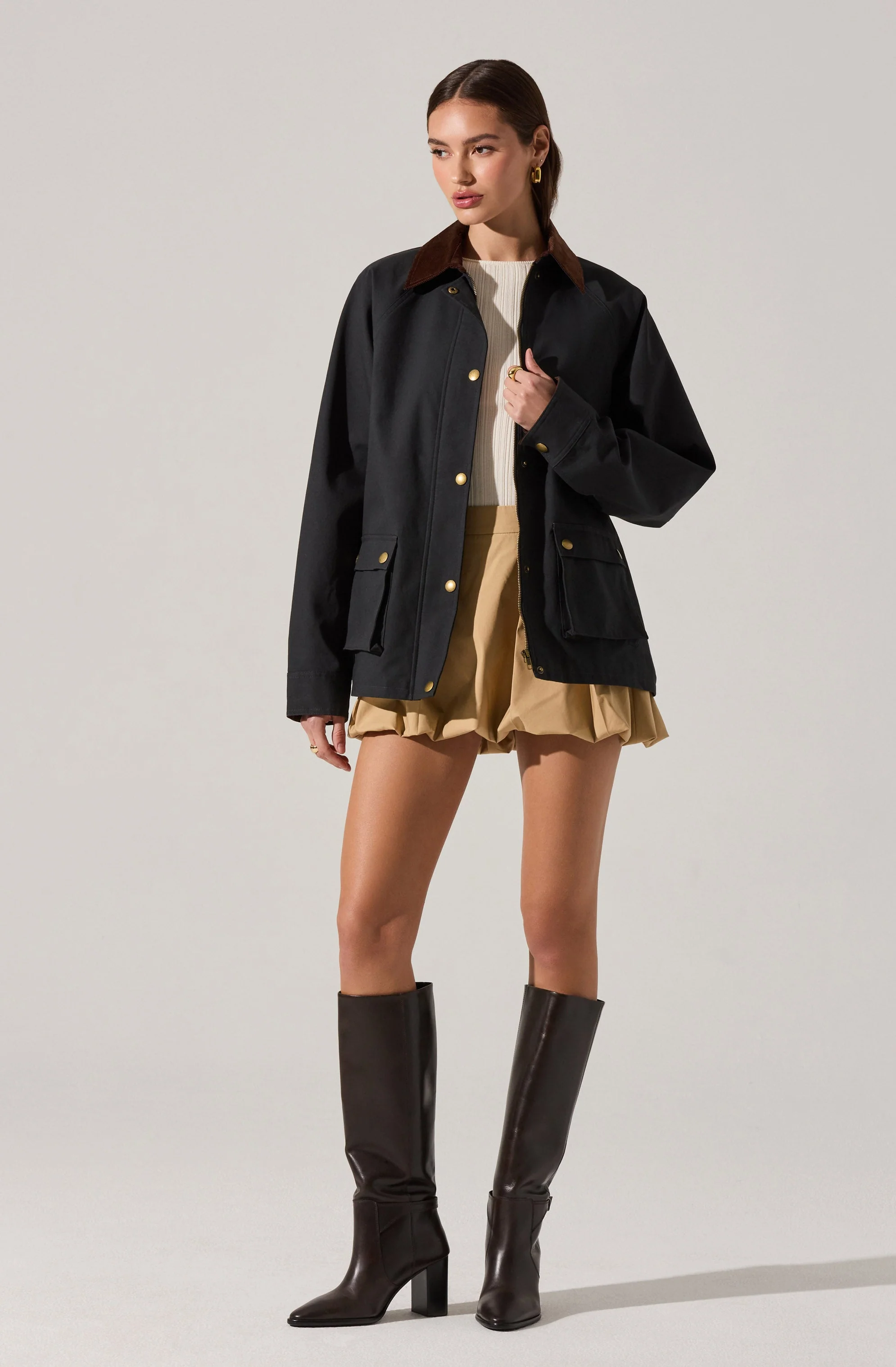 Rylan Contrast Barn Jacket - Image 4