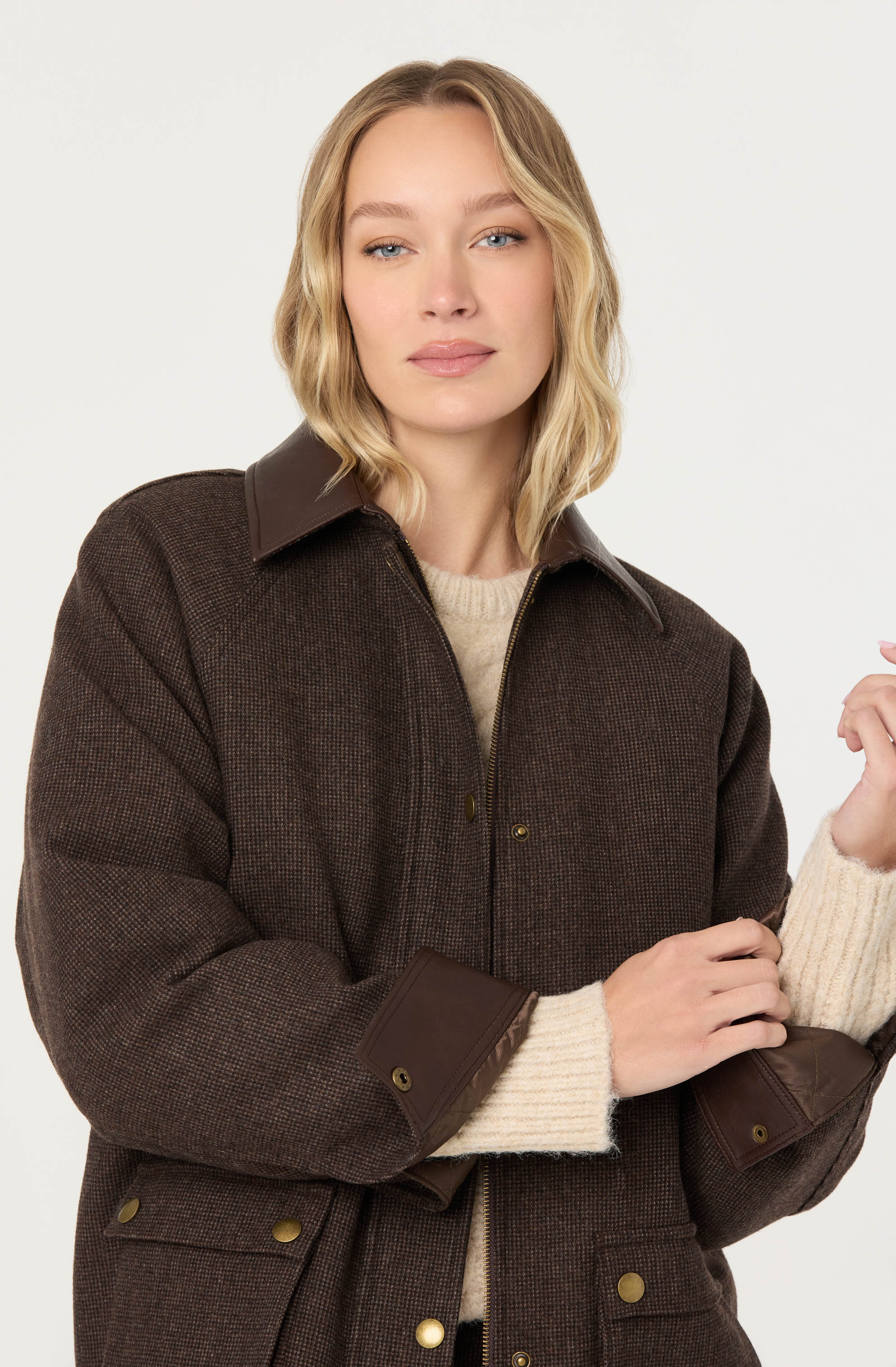 Rylan Contrast Wool Blend Jacket - Image 3