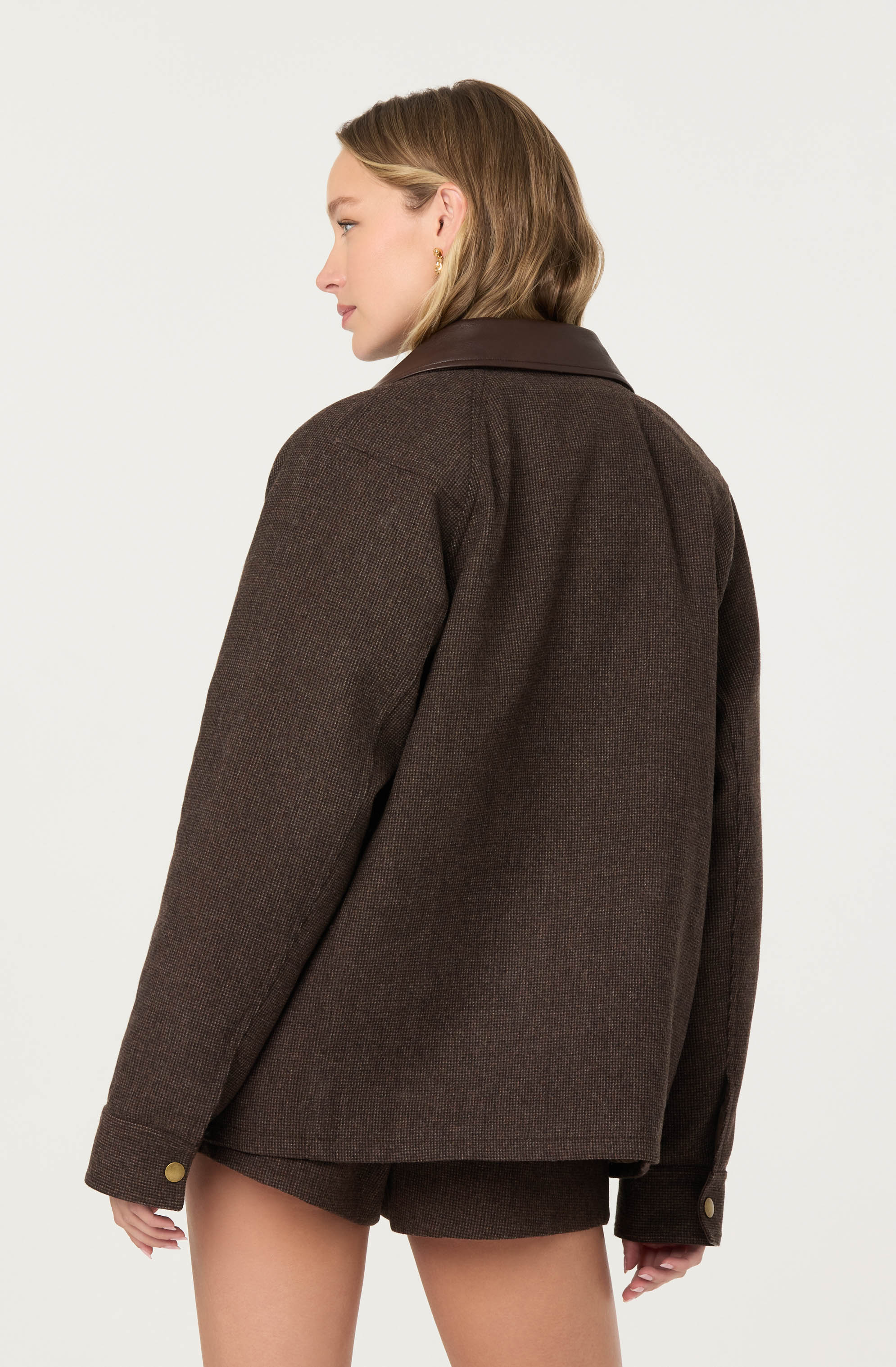 Rylan Contrast Wool Blend Jacket - Image 4