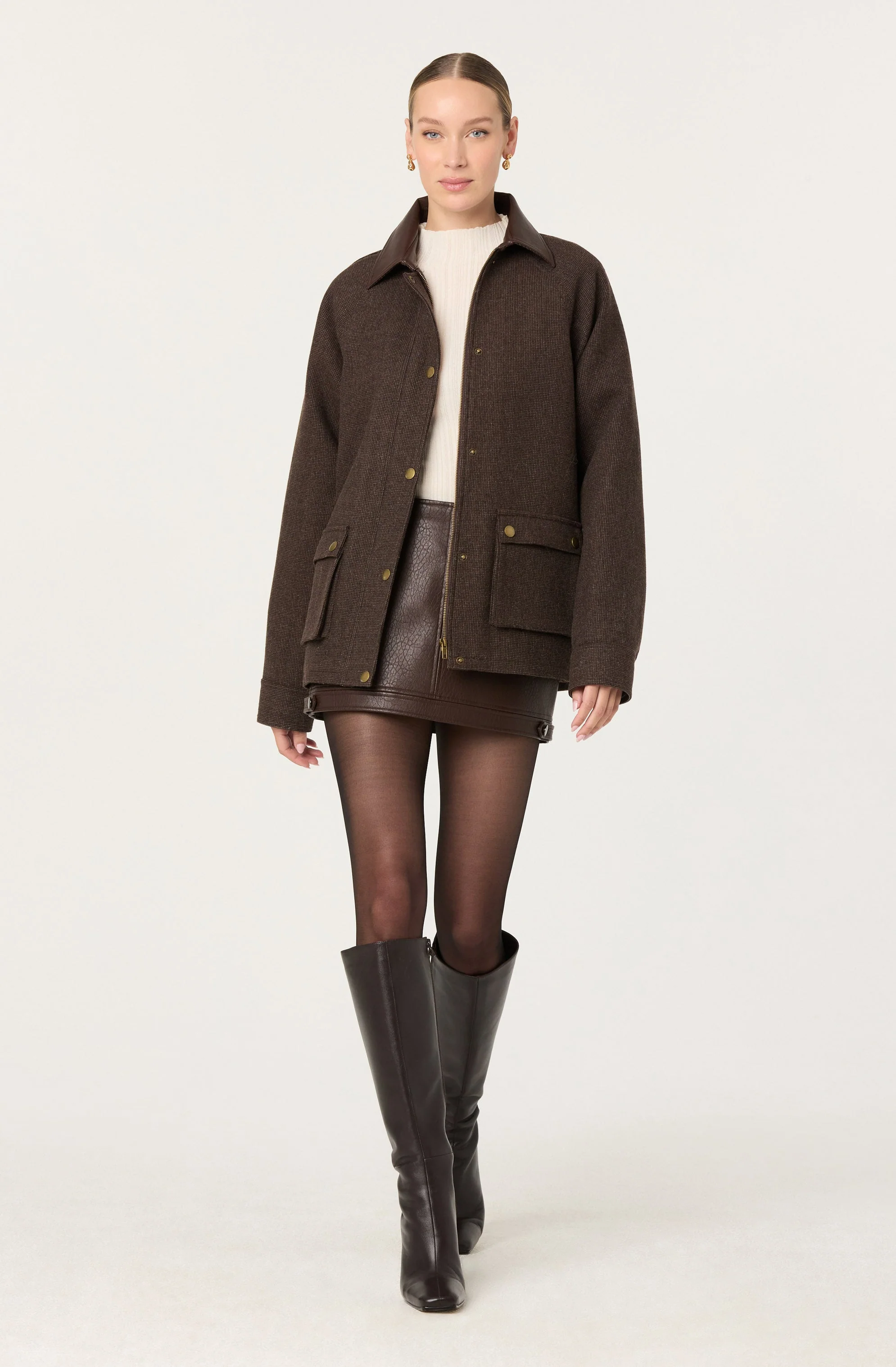 Rylan Contrast Wool Blend Jacket - Image 5